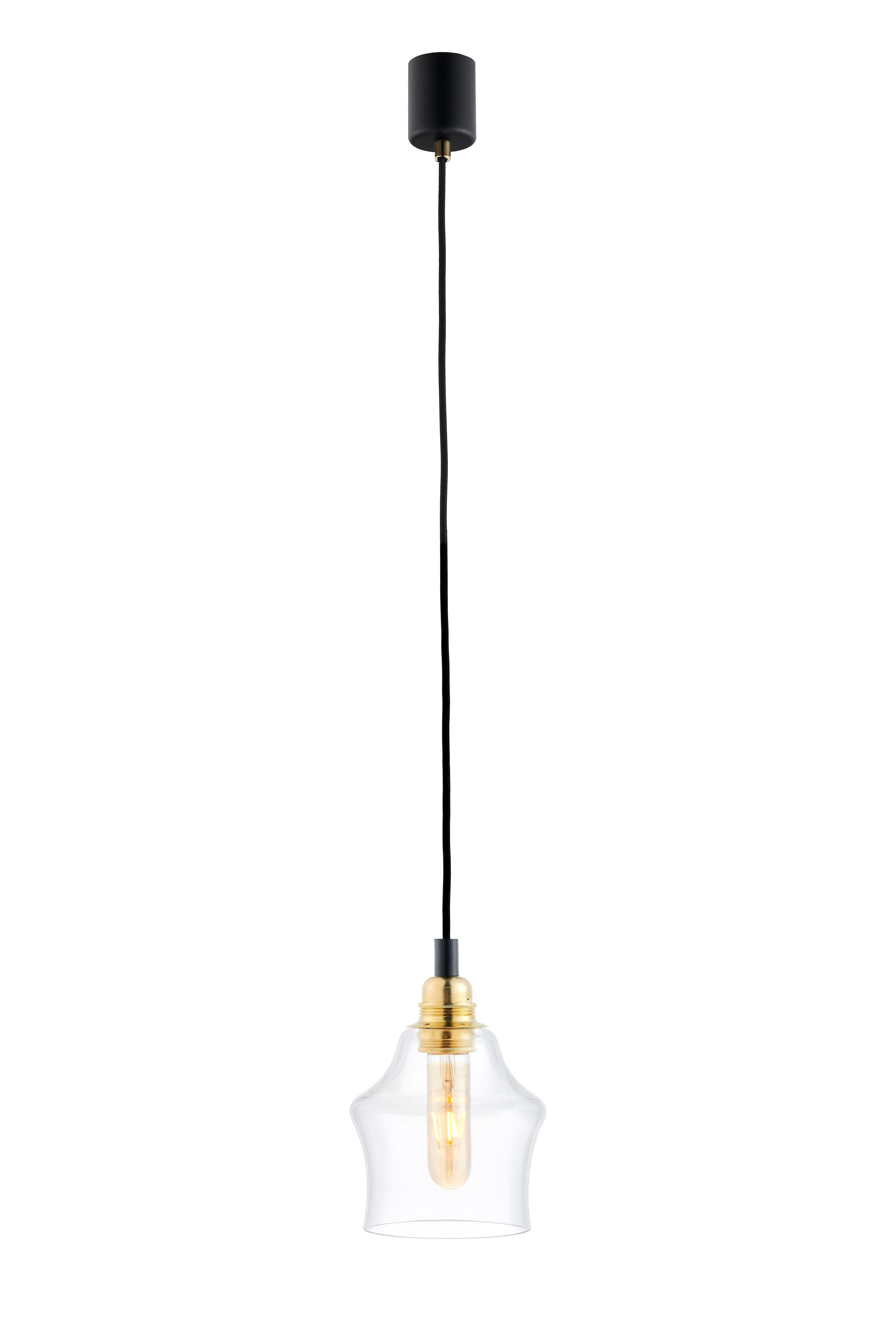 Pendelleuchte LONGIS II transparent mit Gold