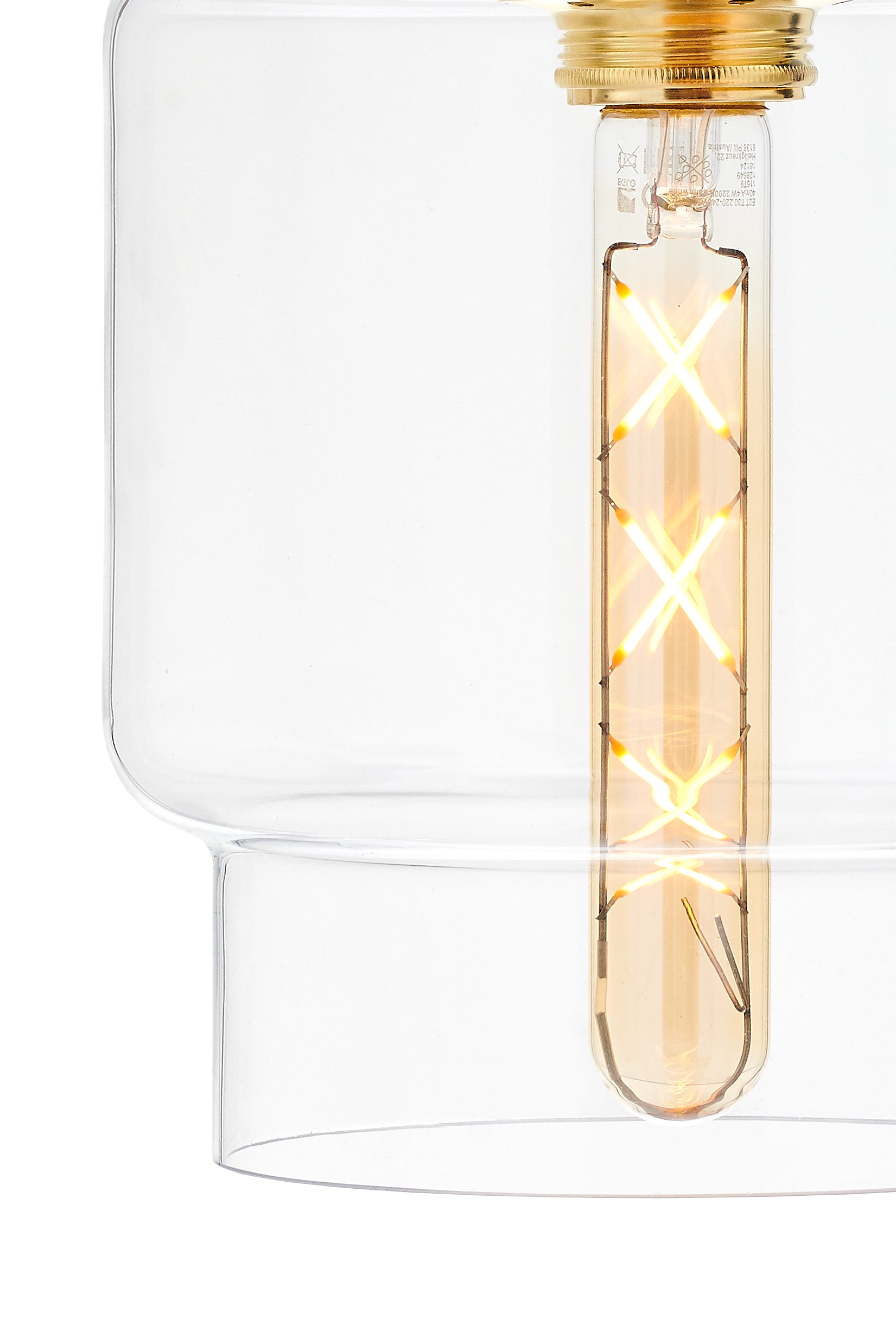 LONGIS IV wall lamp transparent with black and gold