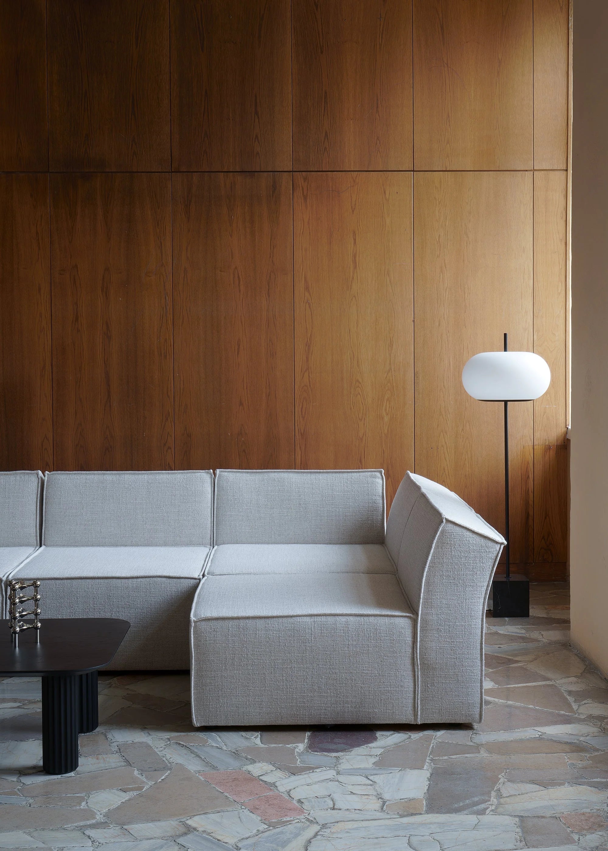 Modulares Sofa ANDO - linkes graues Modul
