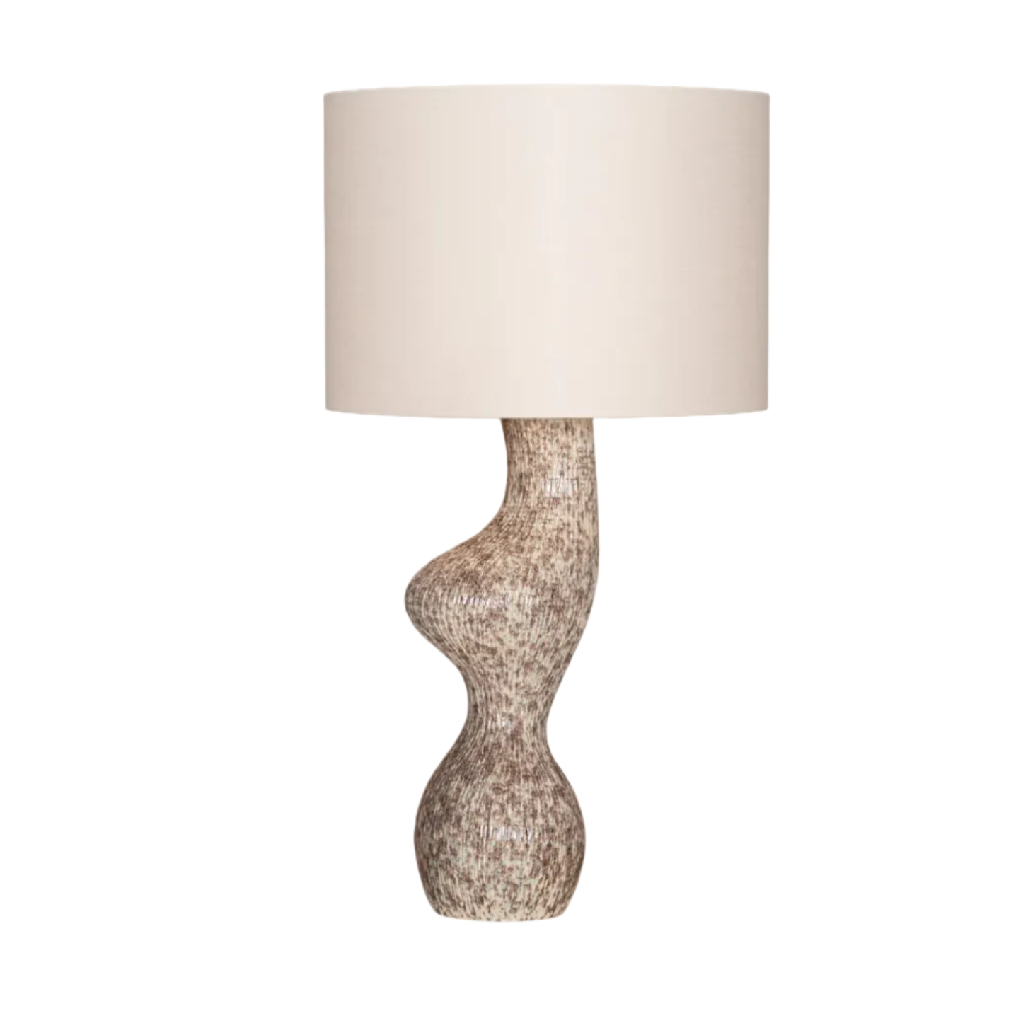 Tischlampe VENUSO beige mit Keramik