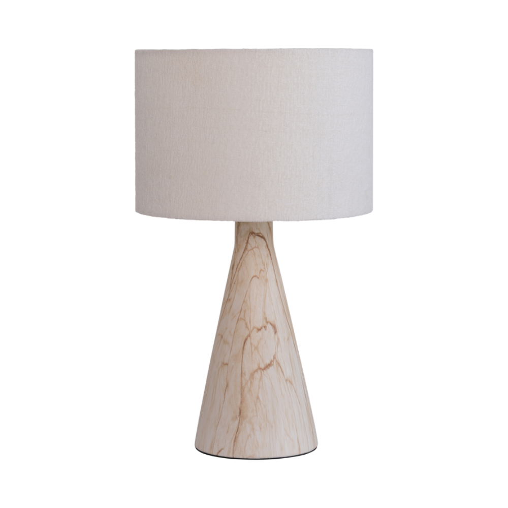 JUN table lamp ceramic base with linen lampshade