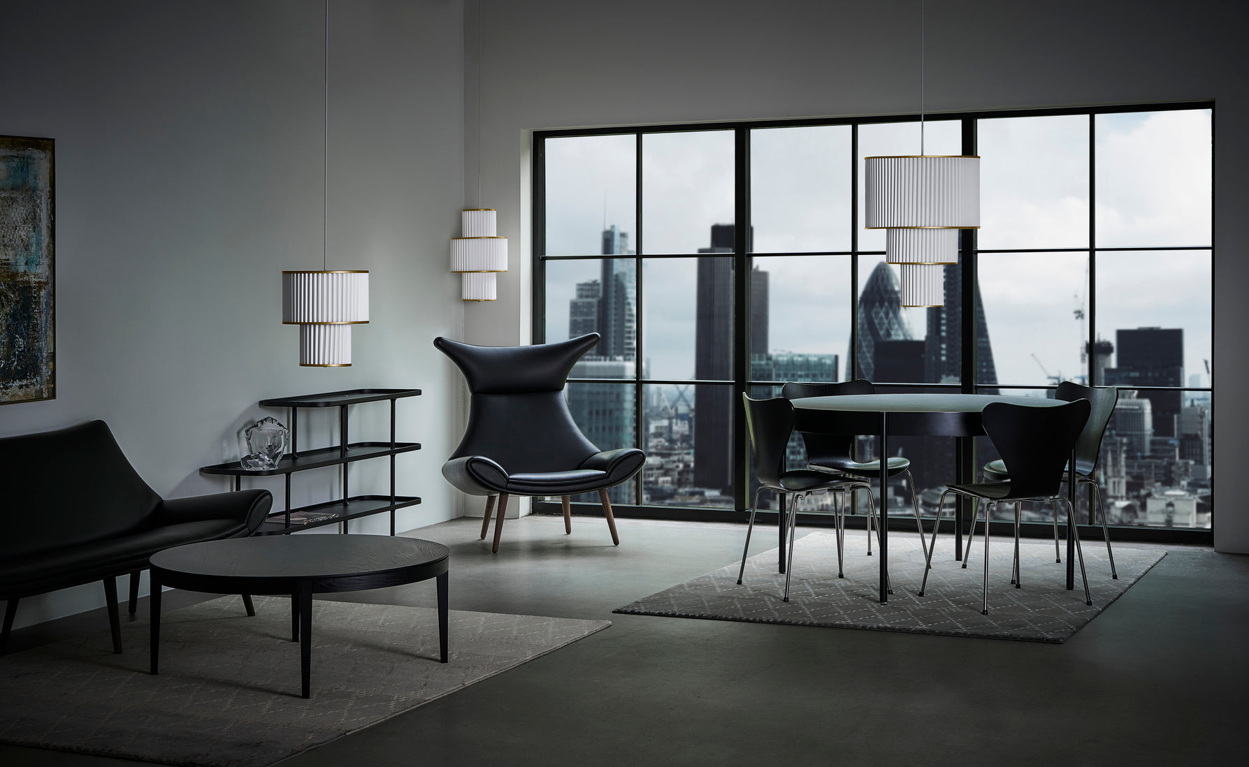 Lampa wisząca MODEL 111 PLIVELLO biały ze złotym