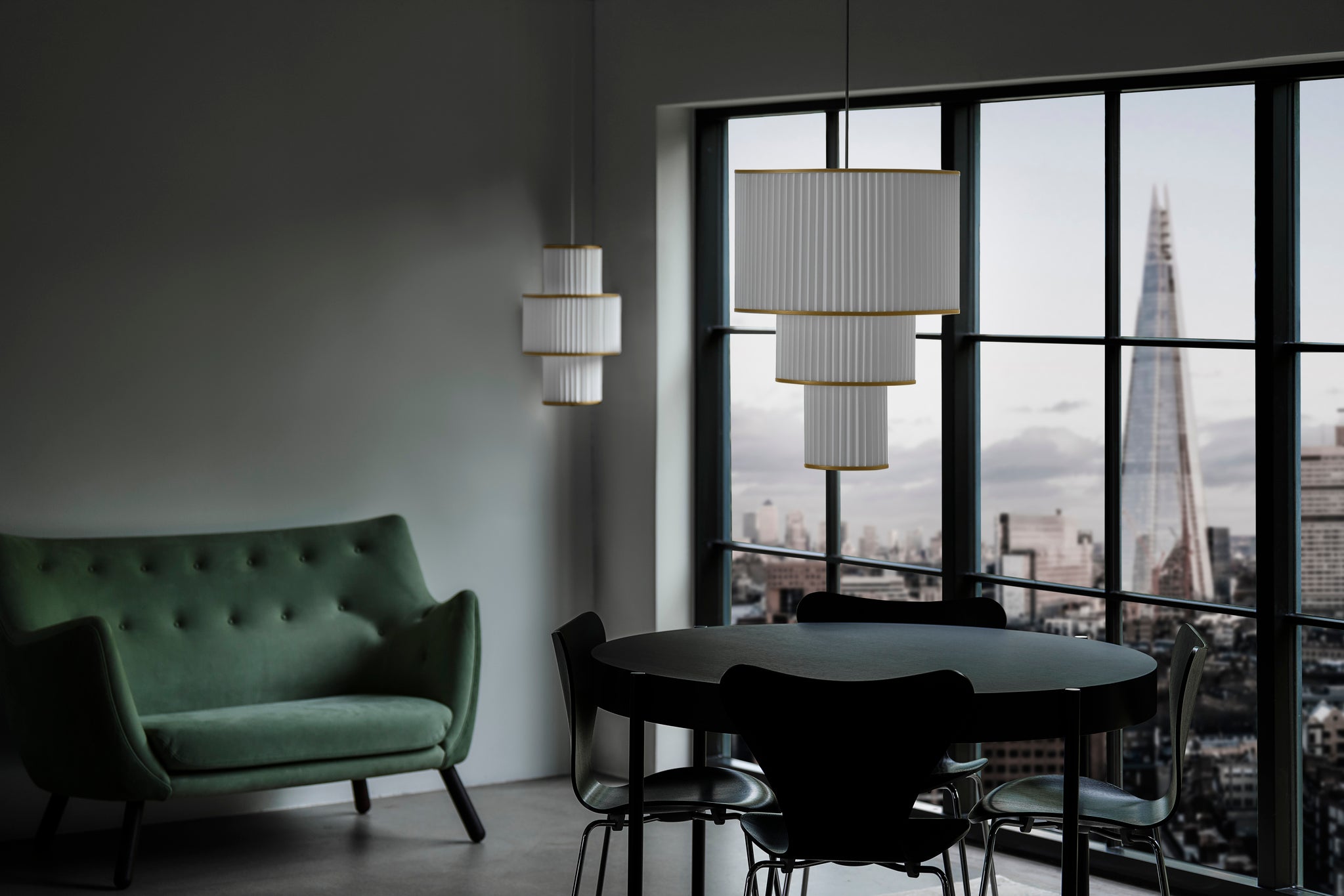 Hanging Lamp MODEL 112 PLIVELLO white with gold