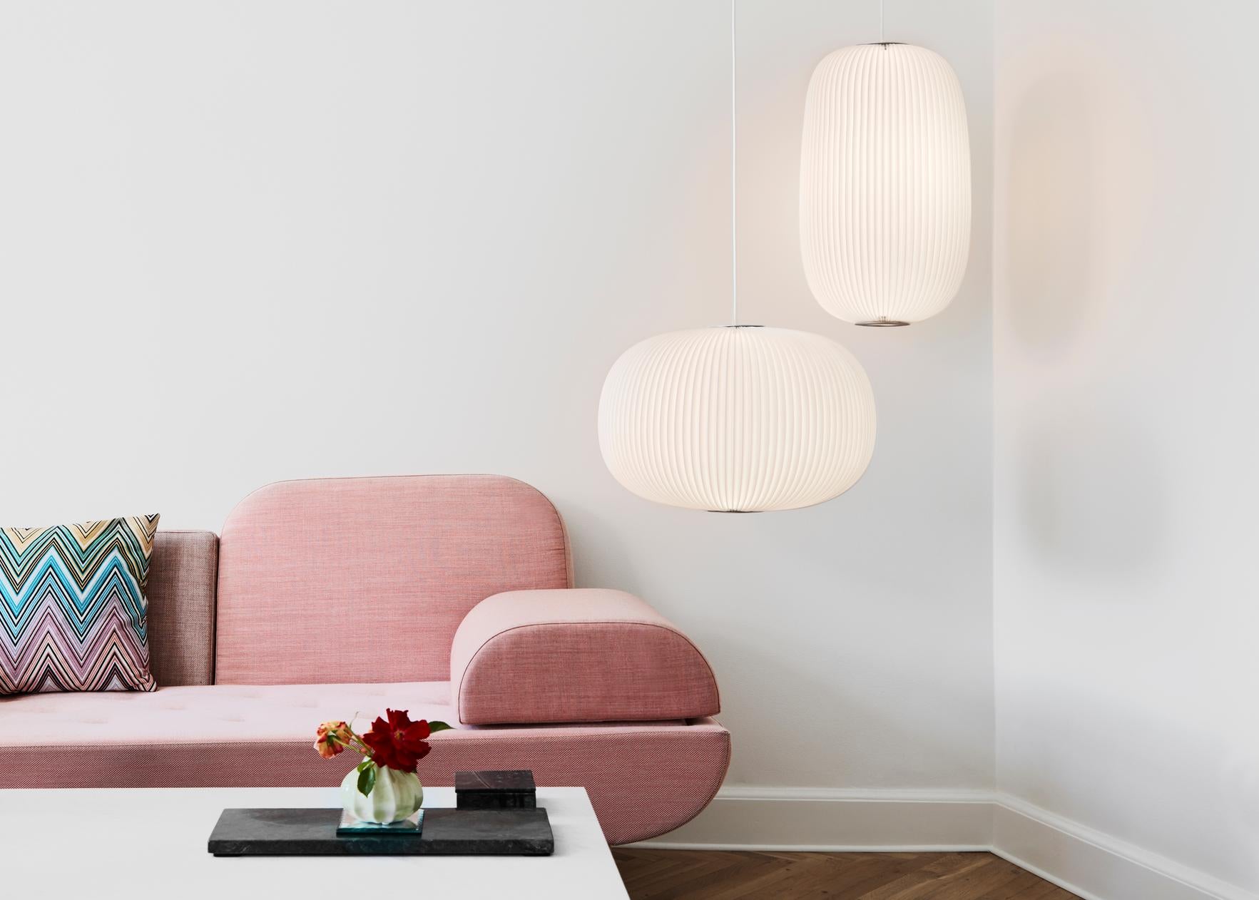 Lampa wisząca MODEL 132 LAMELLA 1 biały z czarnym wykończeniem