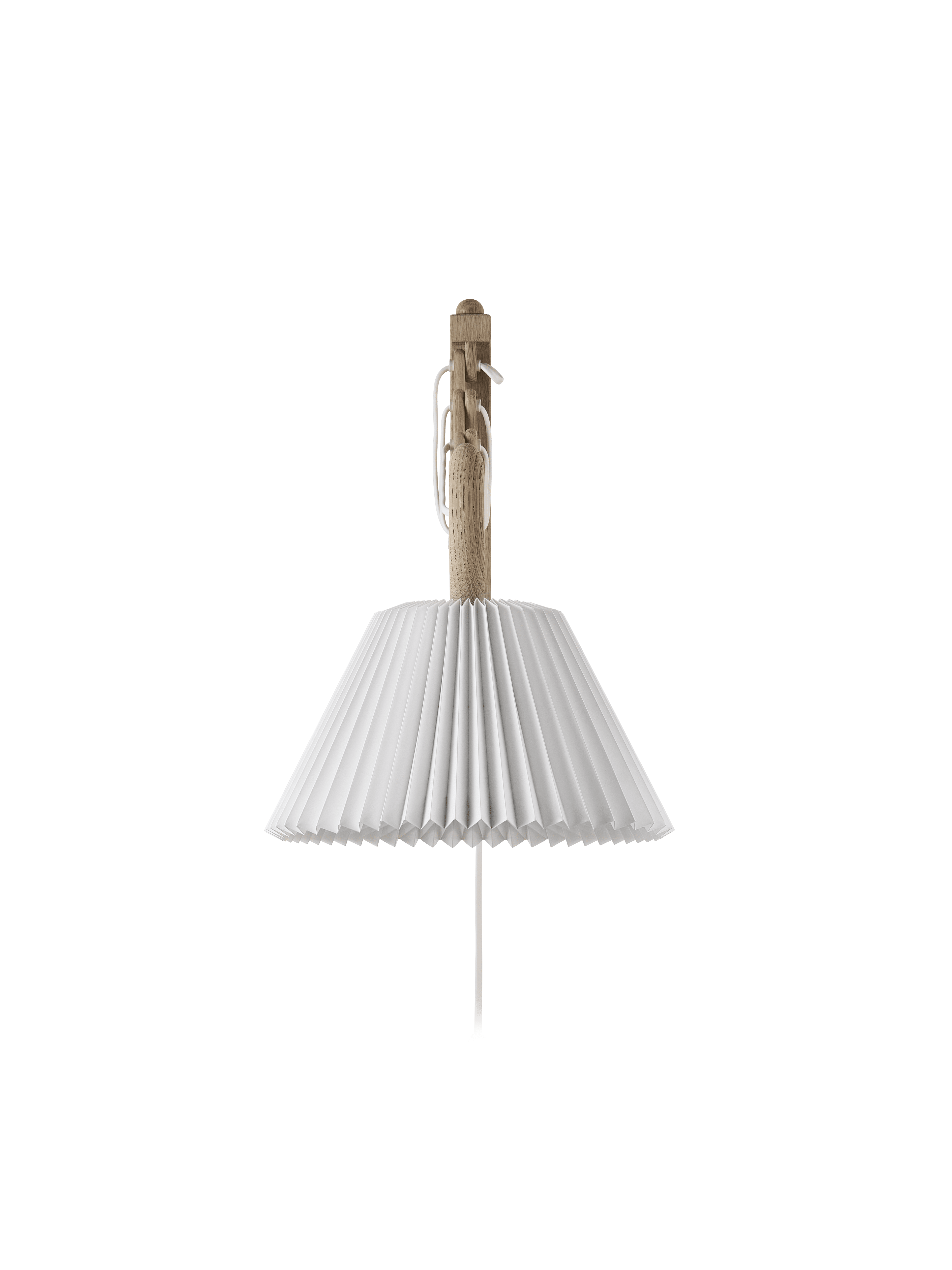 Lampa ścienna MODEL 223 2/17 SAX biały z jasną dębową podstawą