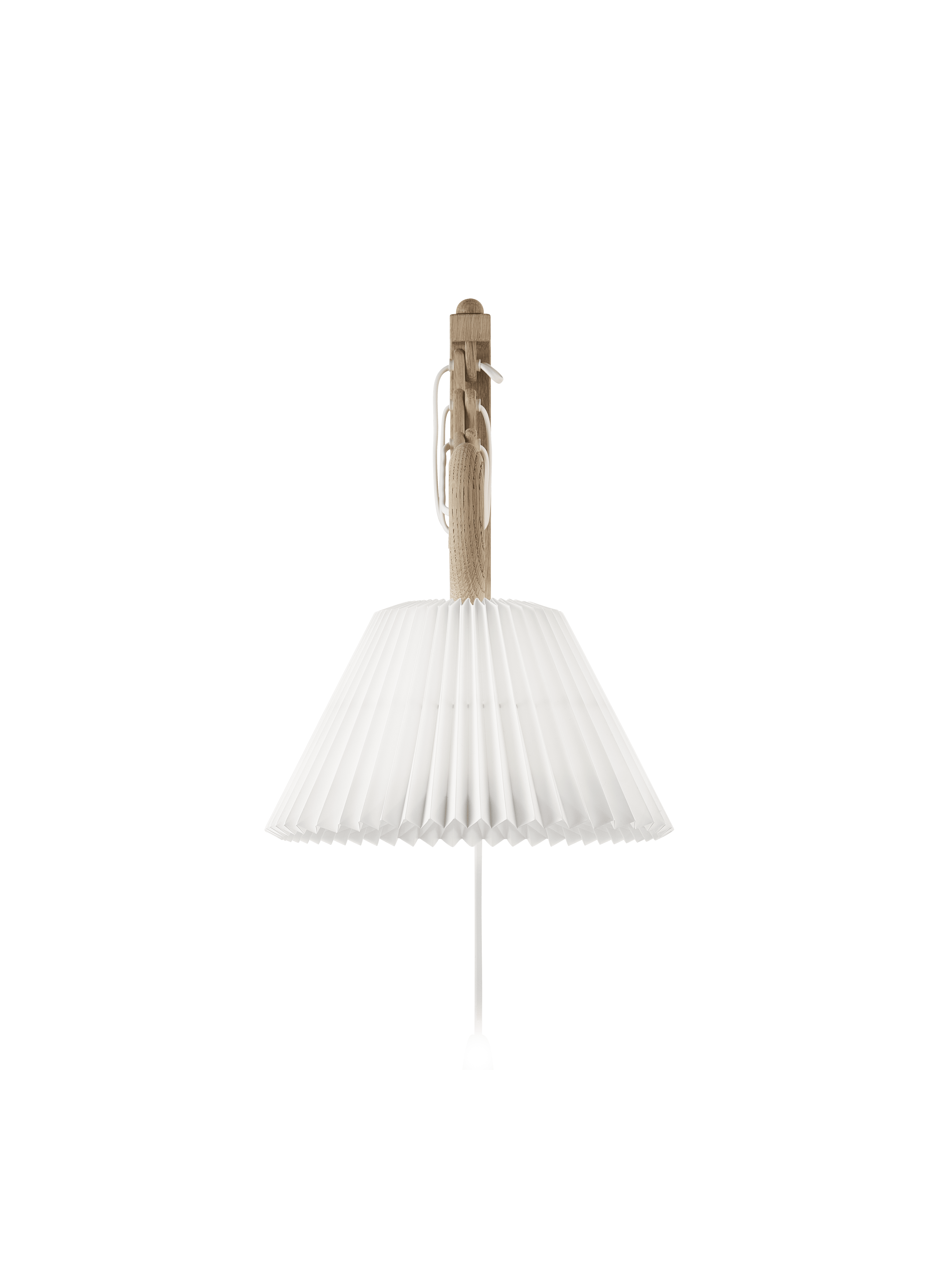 Lampa ścienna MODEL 223 2/17 SAX biały z jasną dębową podstawą