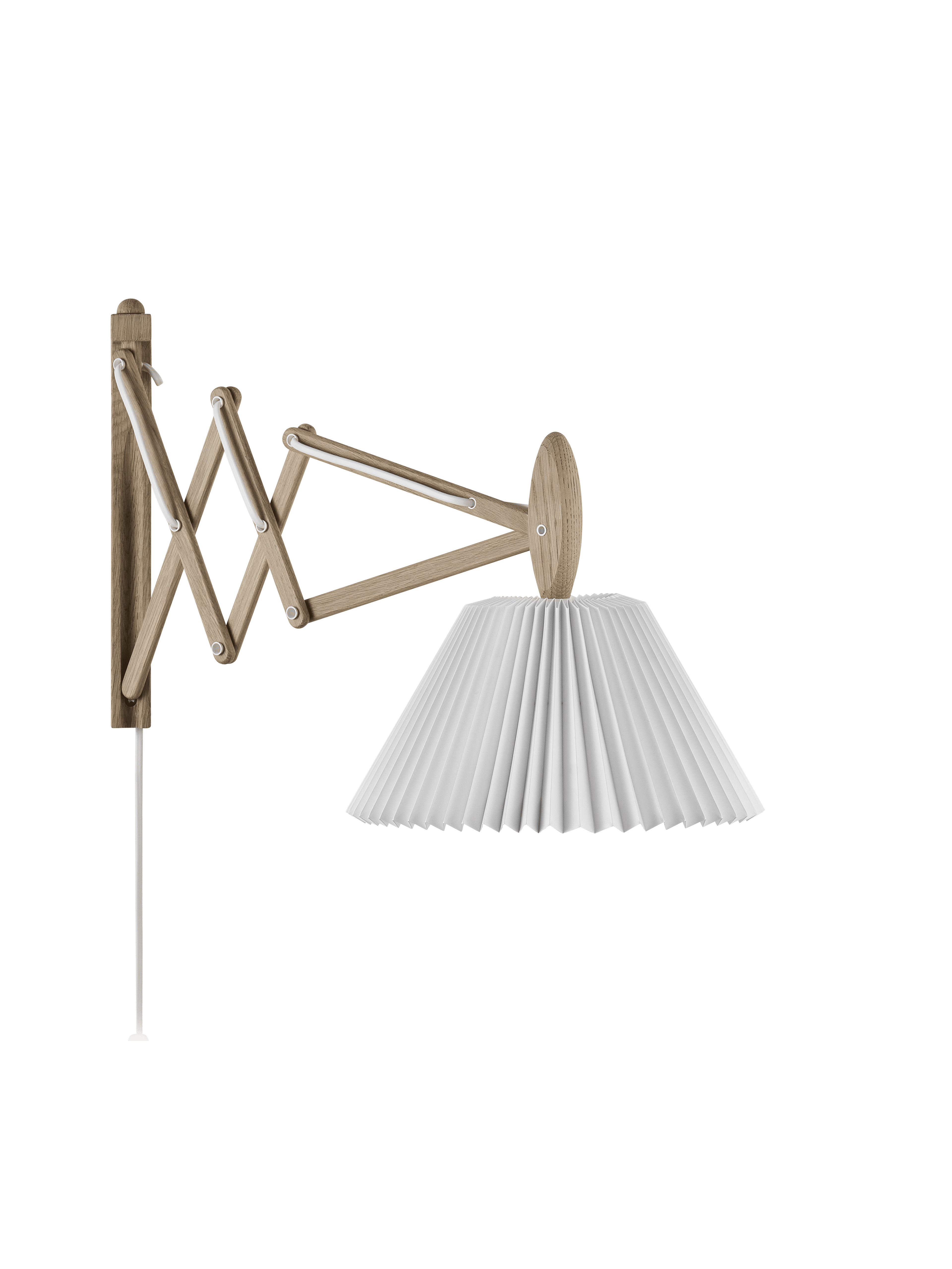 Lampa ścienna MODEL 223 2/17 SAX biały z jasną dębową podstawą