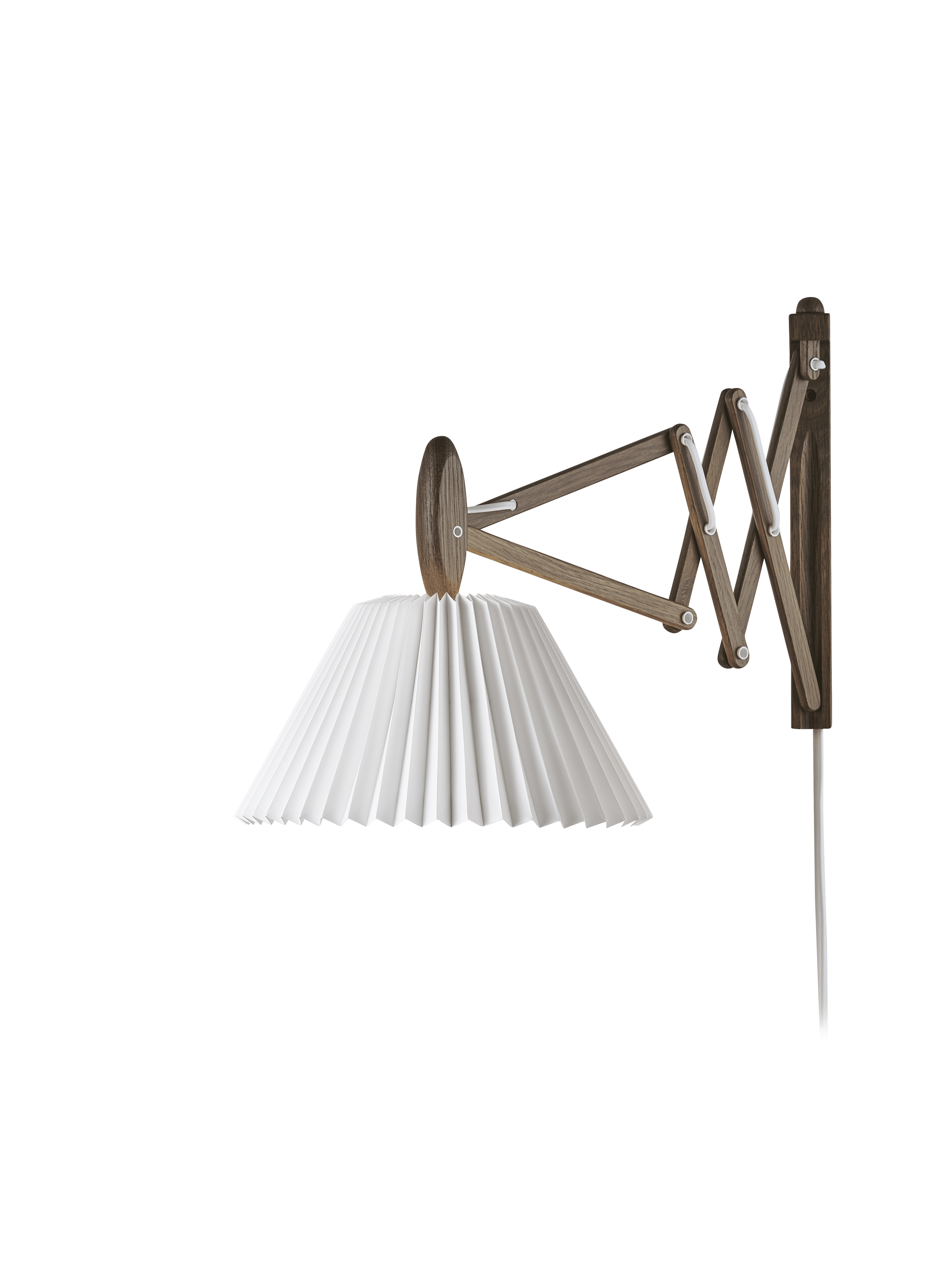Lampa ścienna MODEL 223 2/17 SAX biały z ciemną dębową podstawą