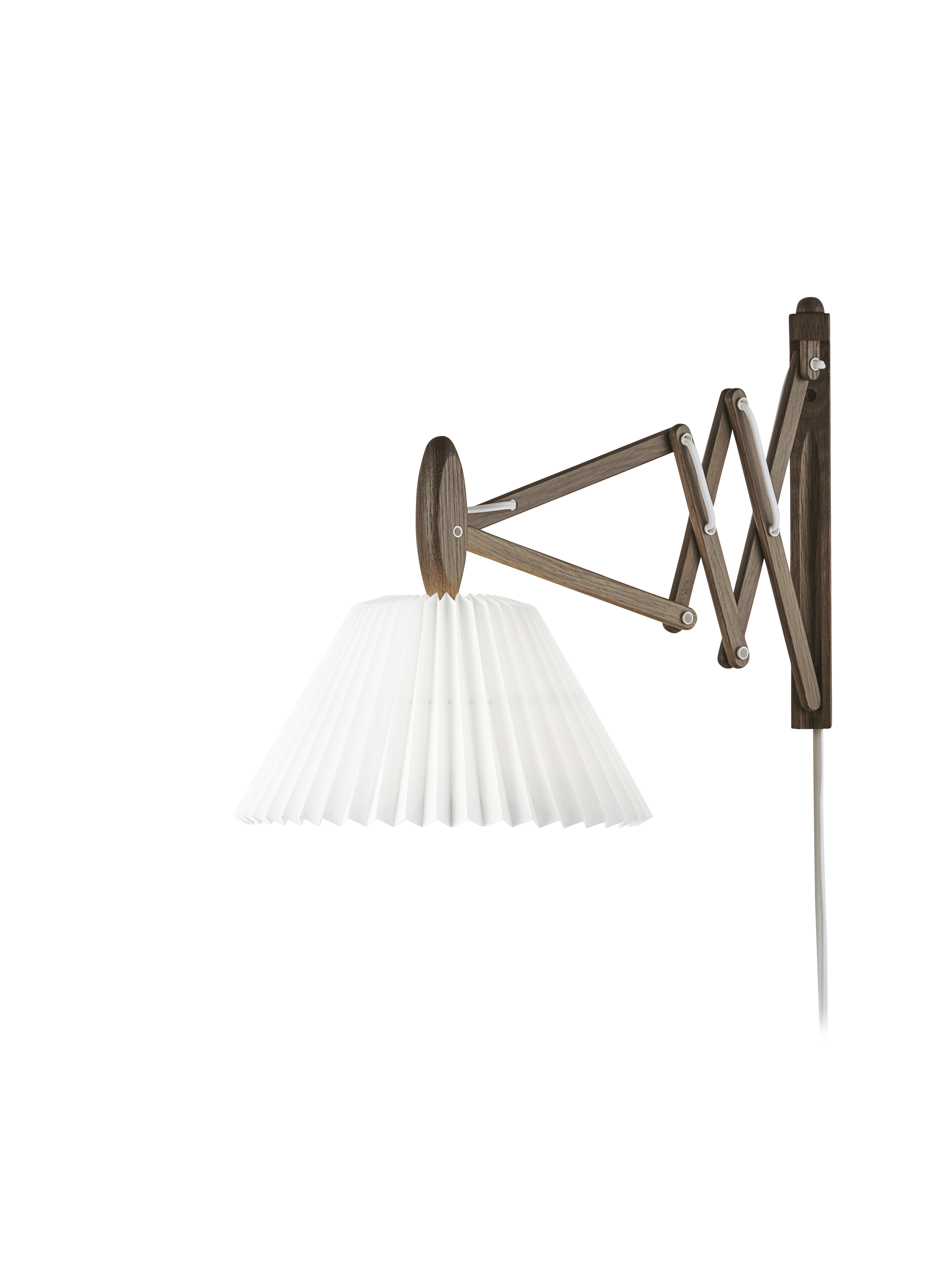 Lampa ścienna MODEL 223 2/17 SAX biały z ciemną dębową podstawą