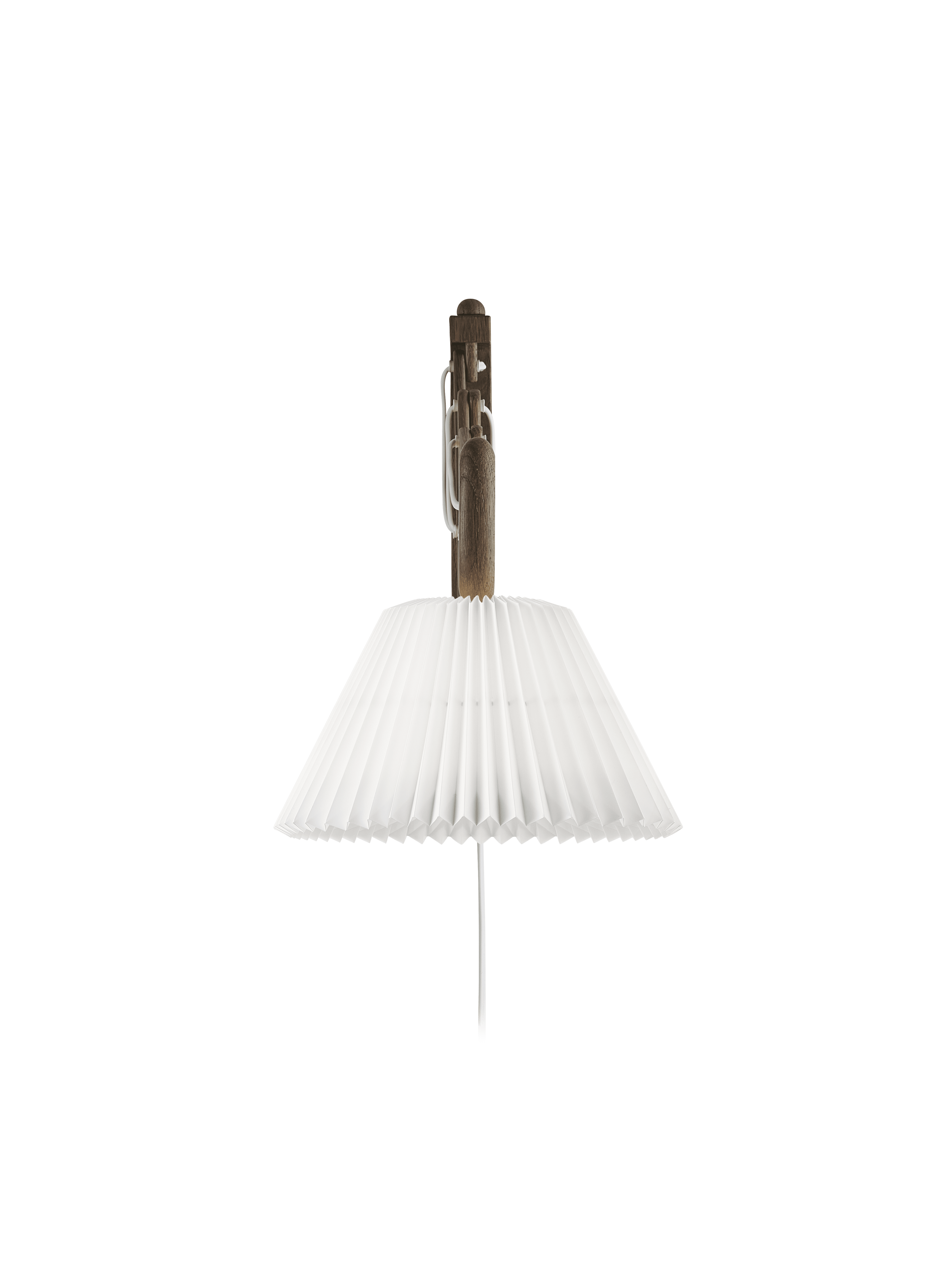 Lampa ścienna MODEL 223 2/17 SAX biały z ciemną dębową podstawą