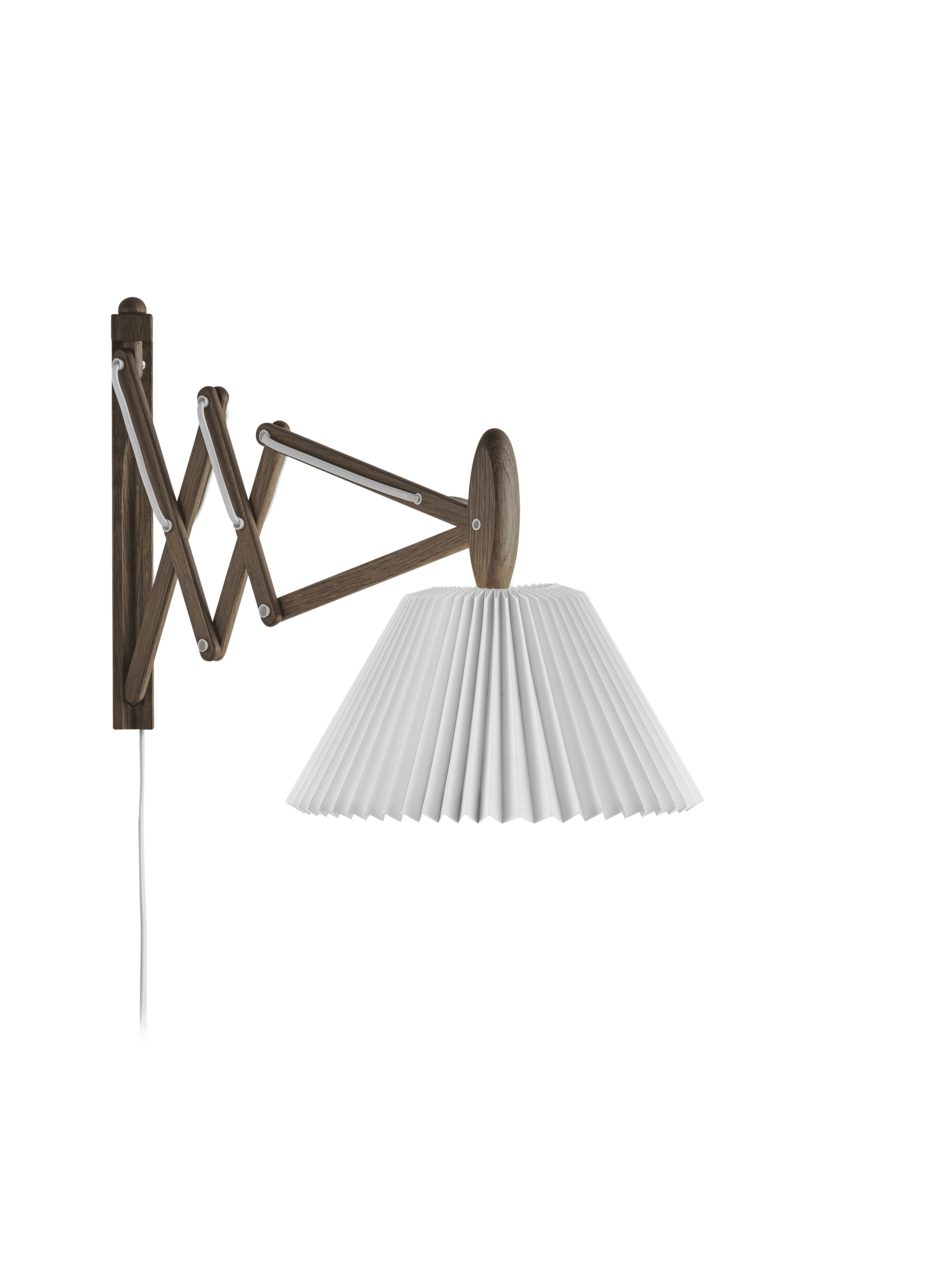 Lampa ścienna MODEL 223 2/17 SAX biały z ciemną dębową podstawą