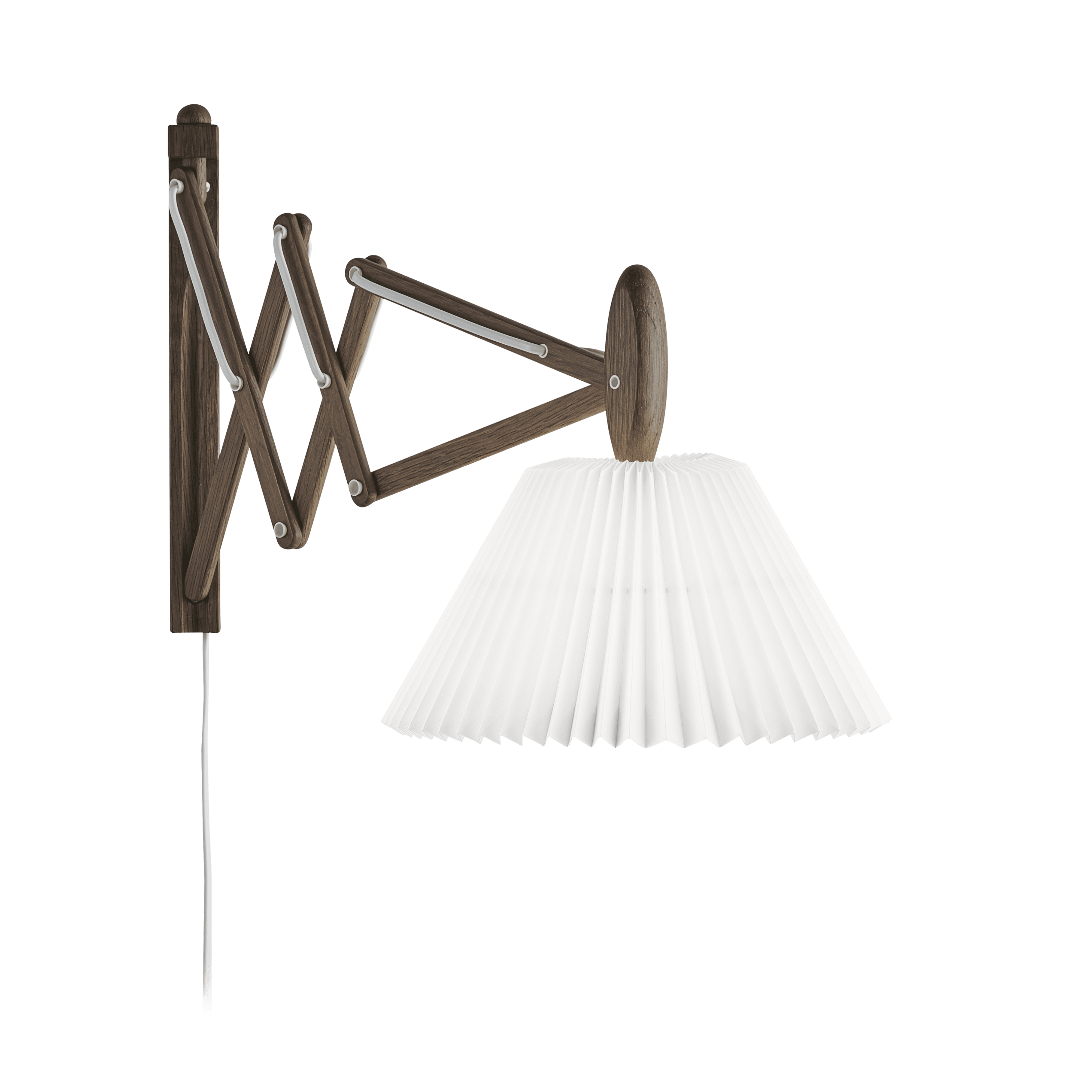 Lampa ścienna MODEL 223 2/17 SAX biały z ciemną dębową podstawą