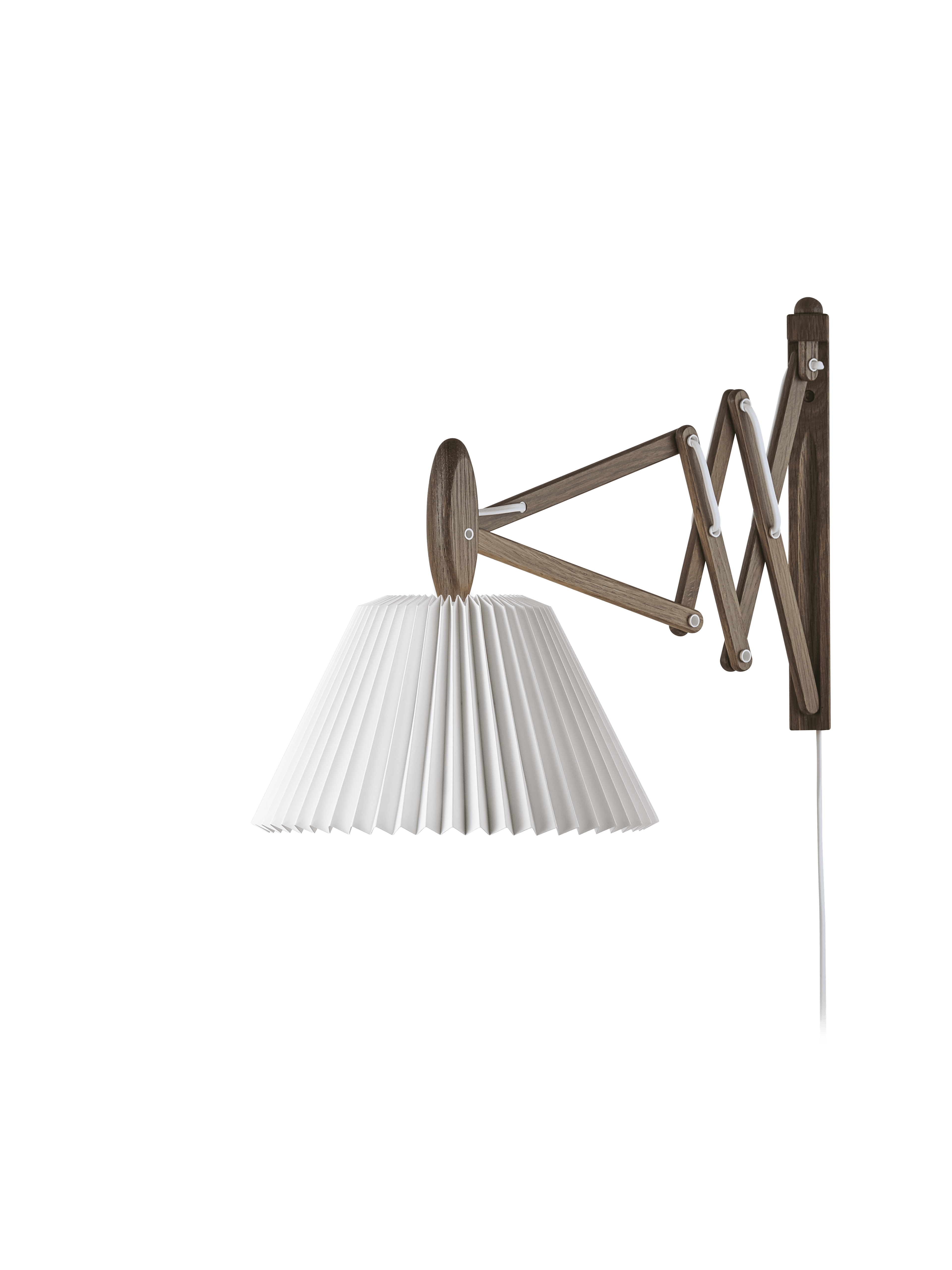 Lampa ścienna MODEL 223 2/17 SAX biały z ciemną dębową podstawą