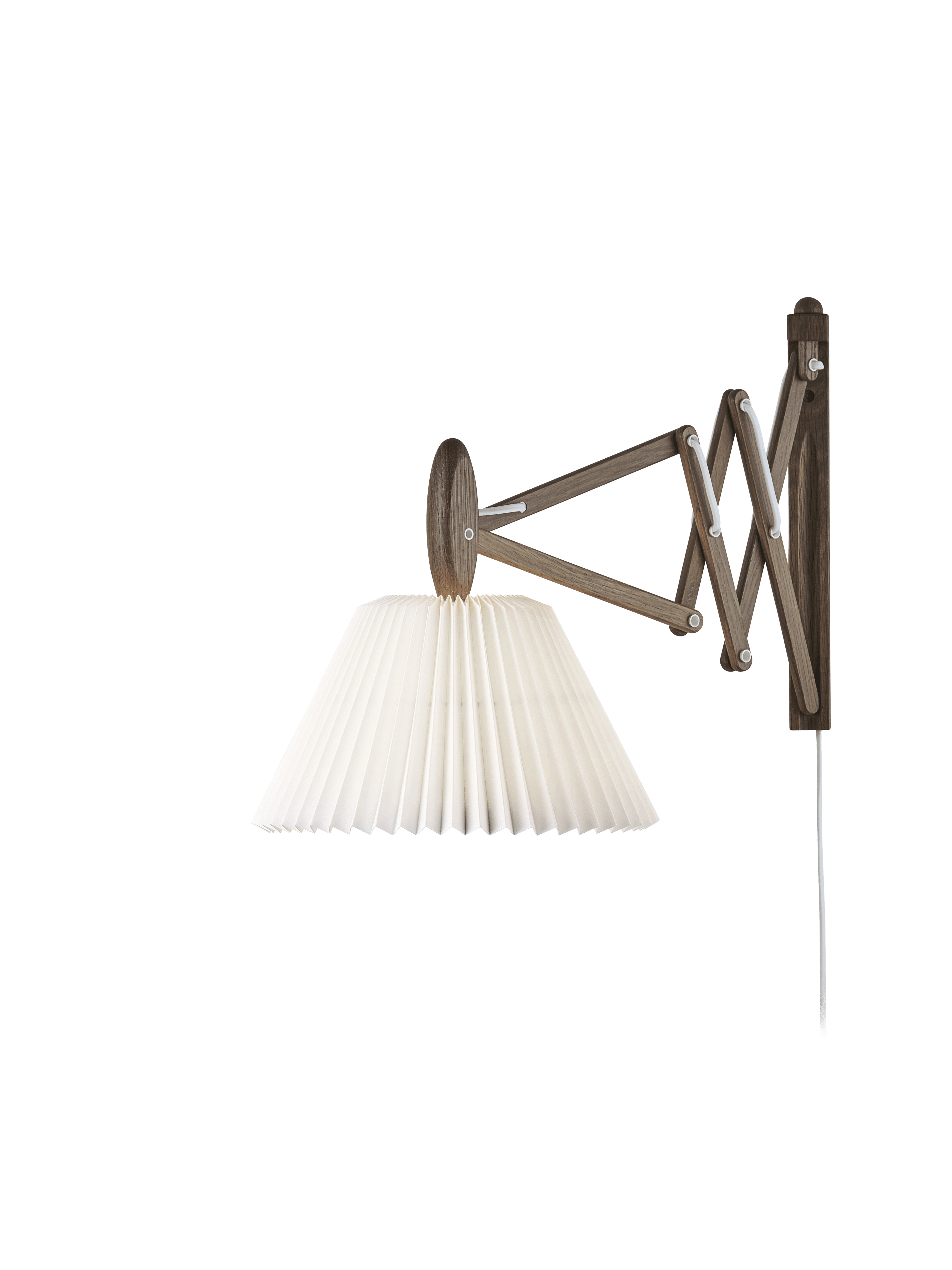 Lampa ścienna MODEL 223 2/17 SAX biały z ciemną dębową podstawą