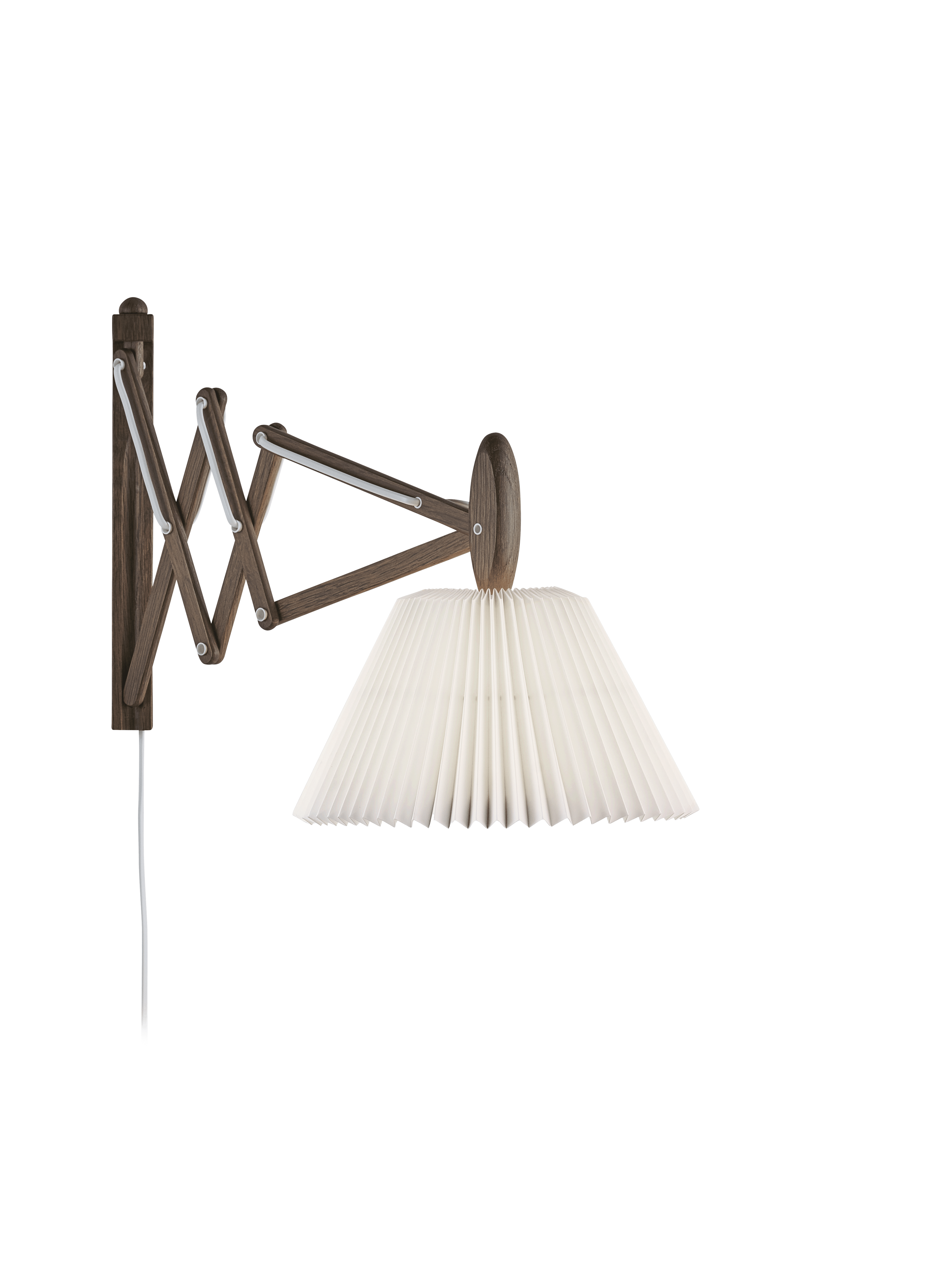 Lampa ścienna MODEL 223 2/17 SAX biały z ciemną dębową podstawą