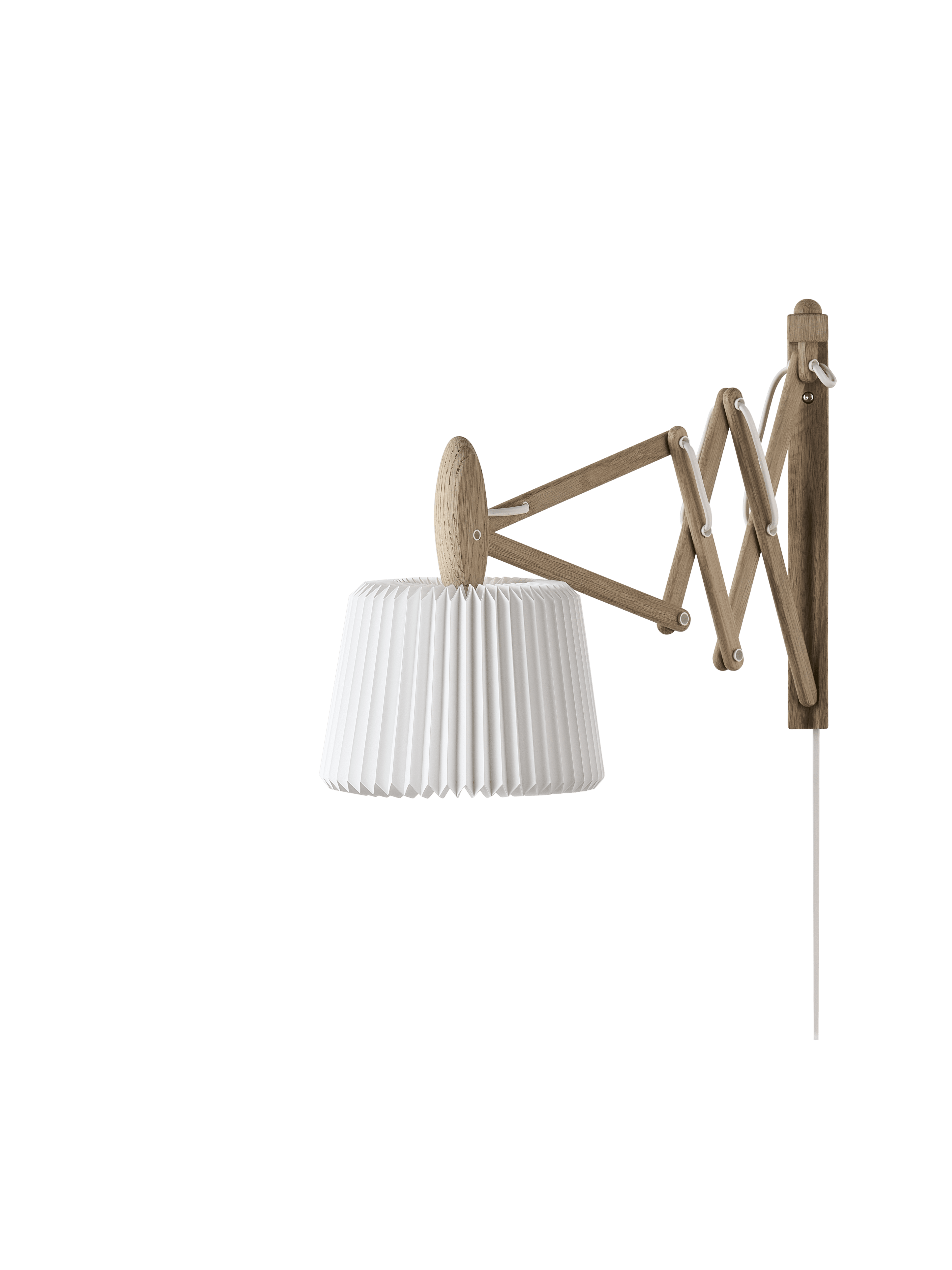 Lampa ścienna MODEL 223 120 SAX biały z jasną dębową podstawą