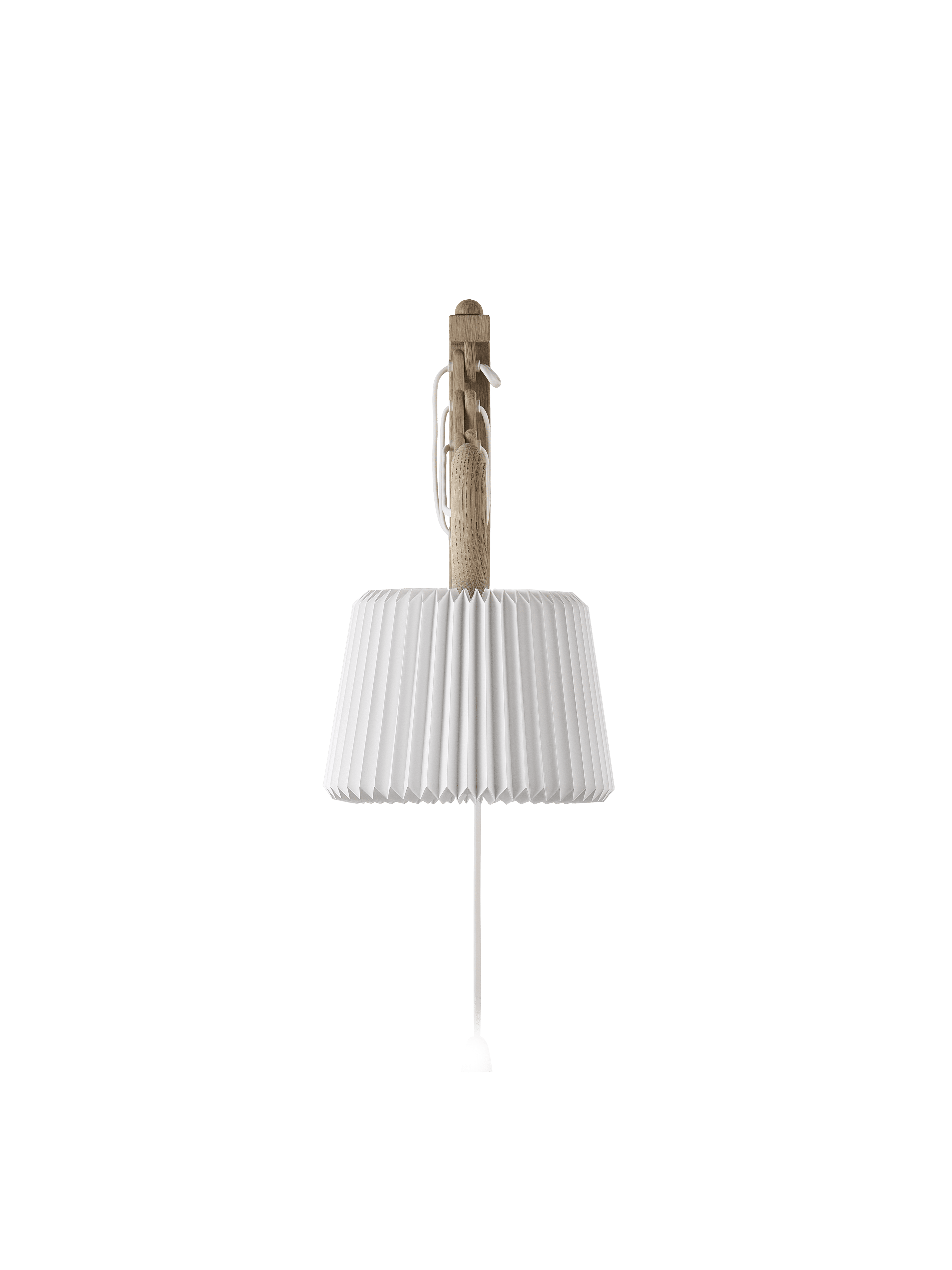 Lampa ścienna MODEL 223 120 SAX biały z jasną dębową podstawą