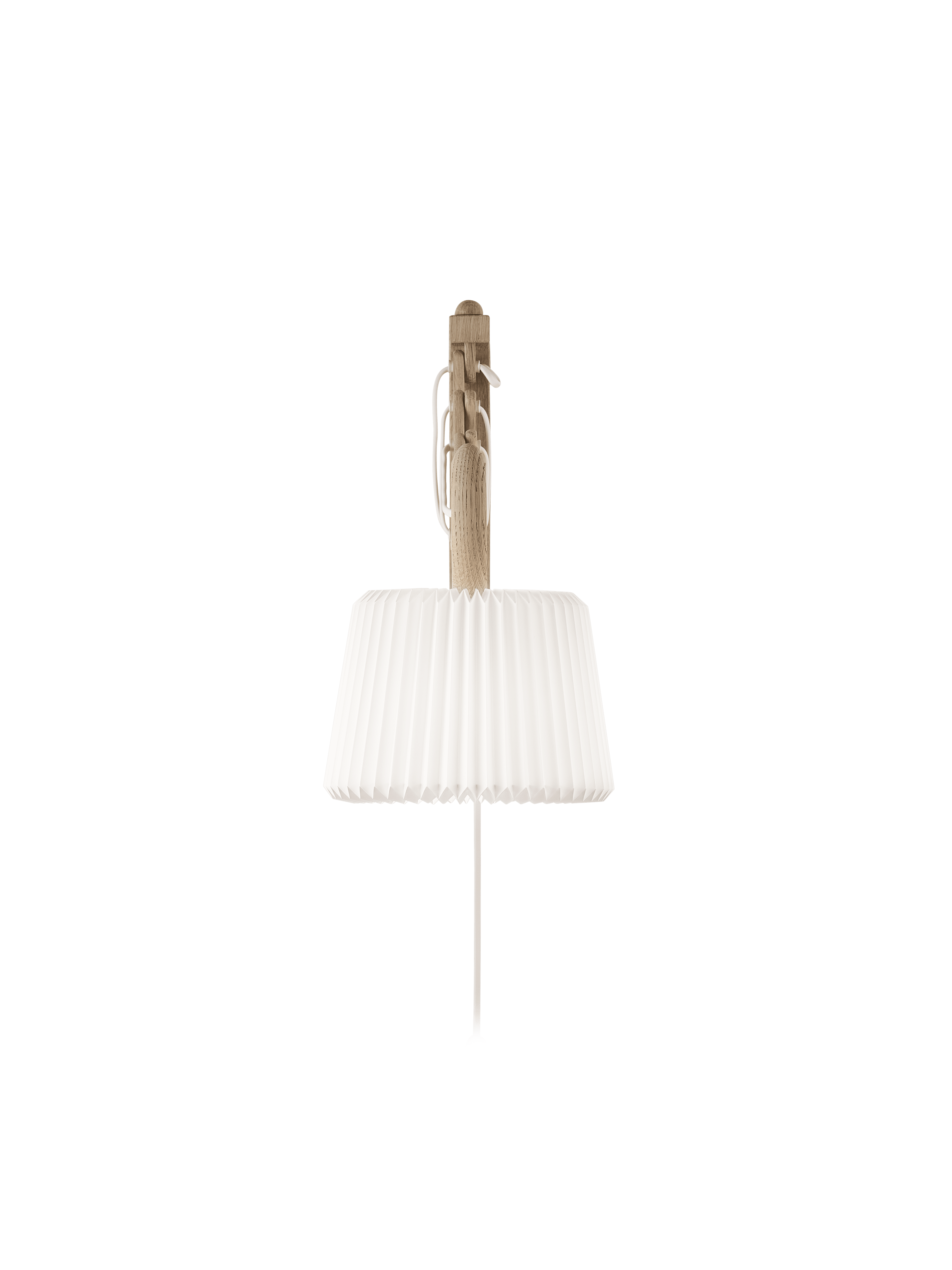 Lampa ścienna MODEL 223 120 SAX biały z jasną dębową podstawą