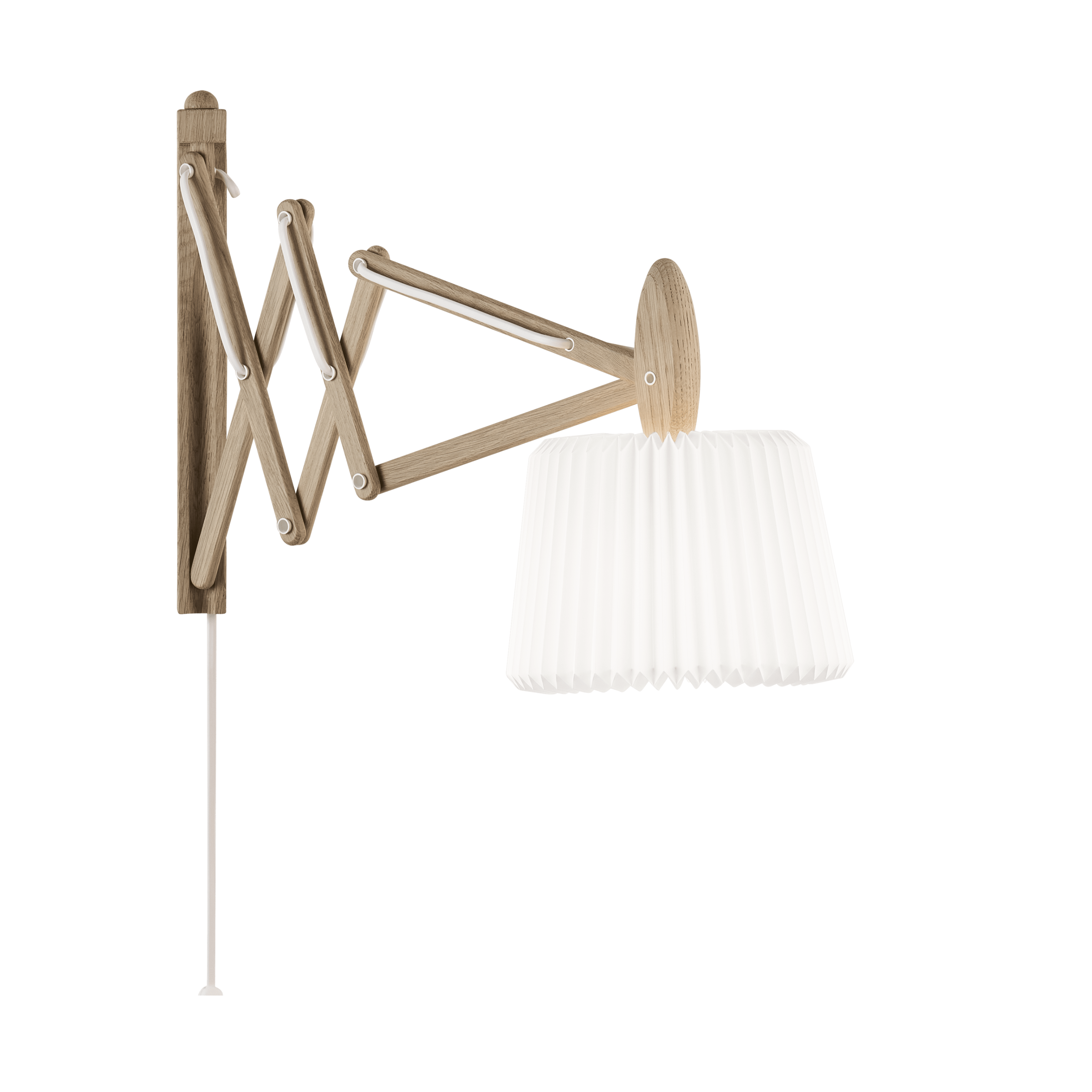 Lampa ścienna MODEL 223 120 SAX biały z jasną dębową podstawą