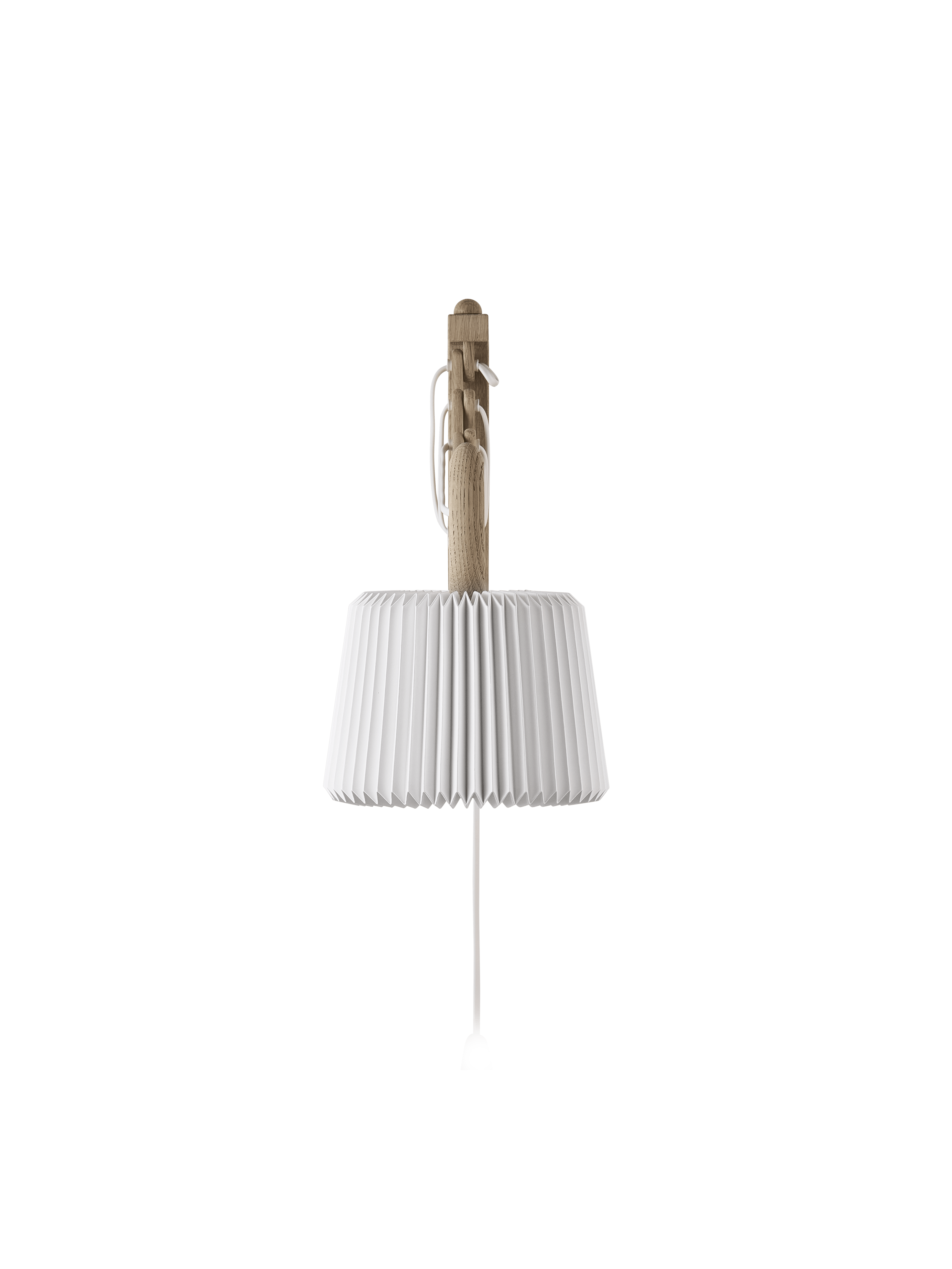 Lampa ścienna MODEL 223 120 SAX biały z jasną dębową podstawą