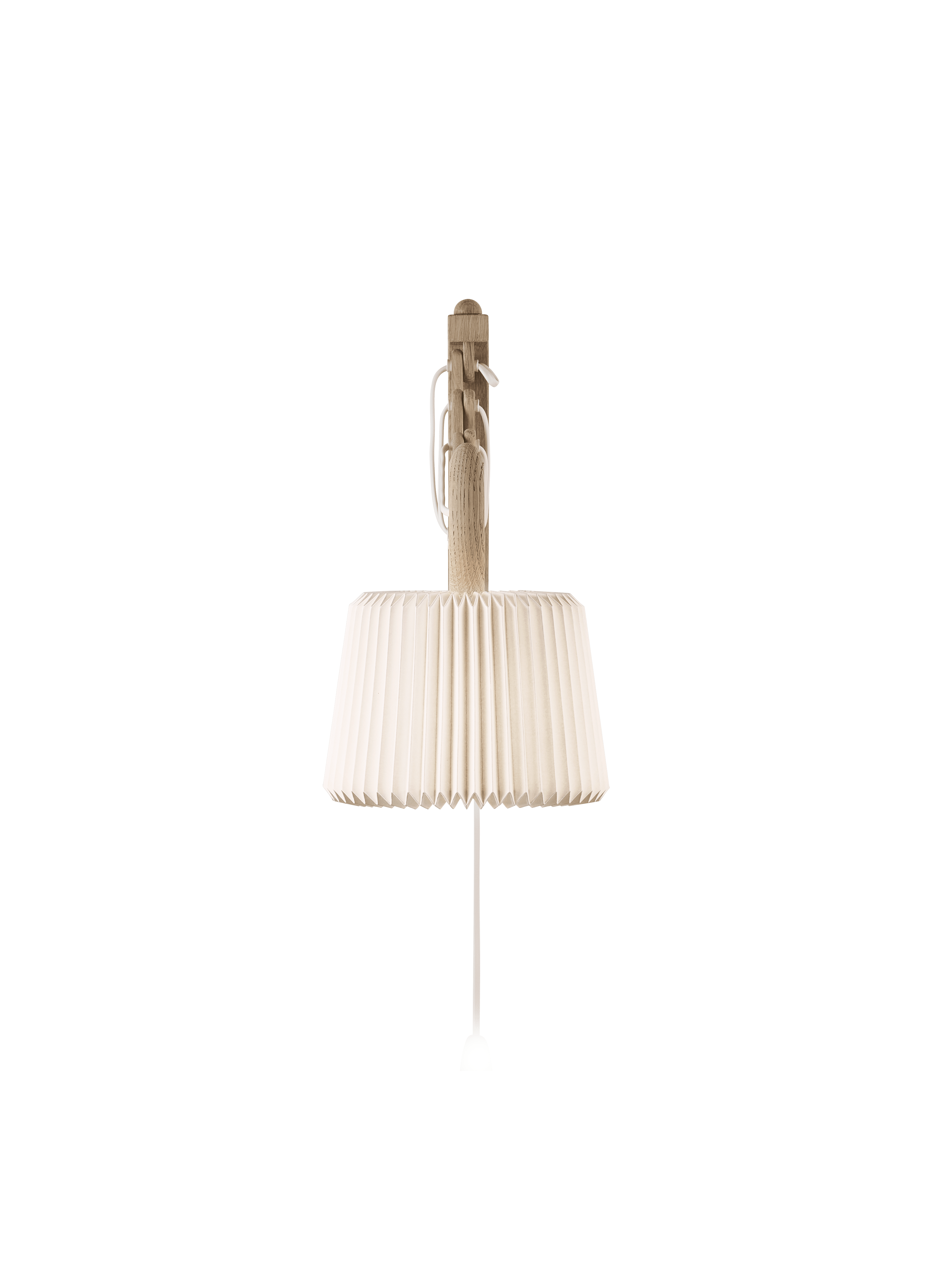 Lampa ścienna MODEL 223 120 SAX biały z jasną dębową podstawą
