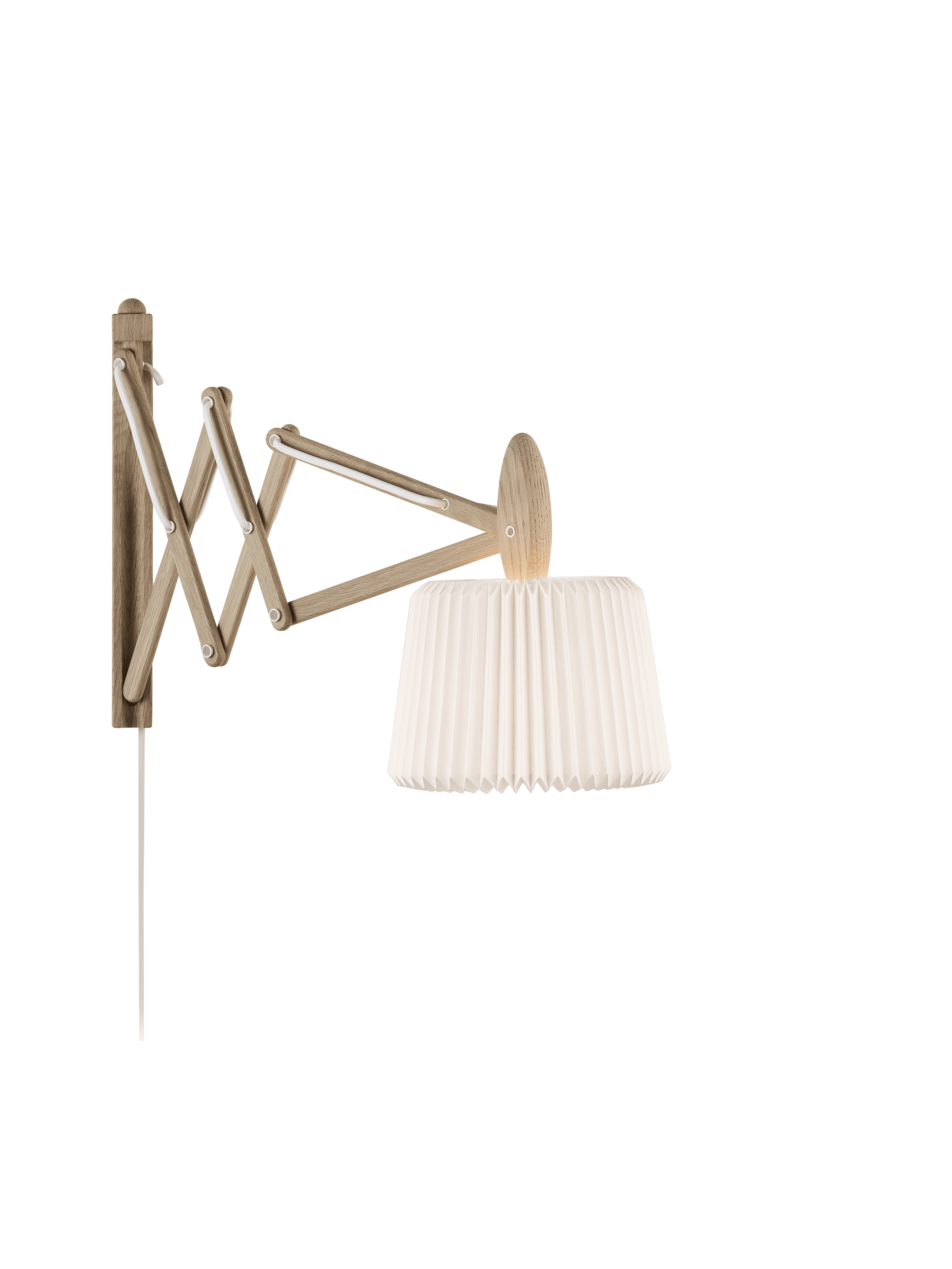 Lampa ścienna MODEL 223 120 SAX biały z jasną dębową podstawą