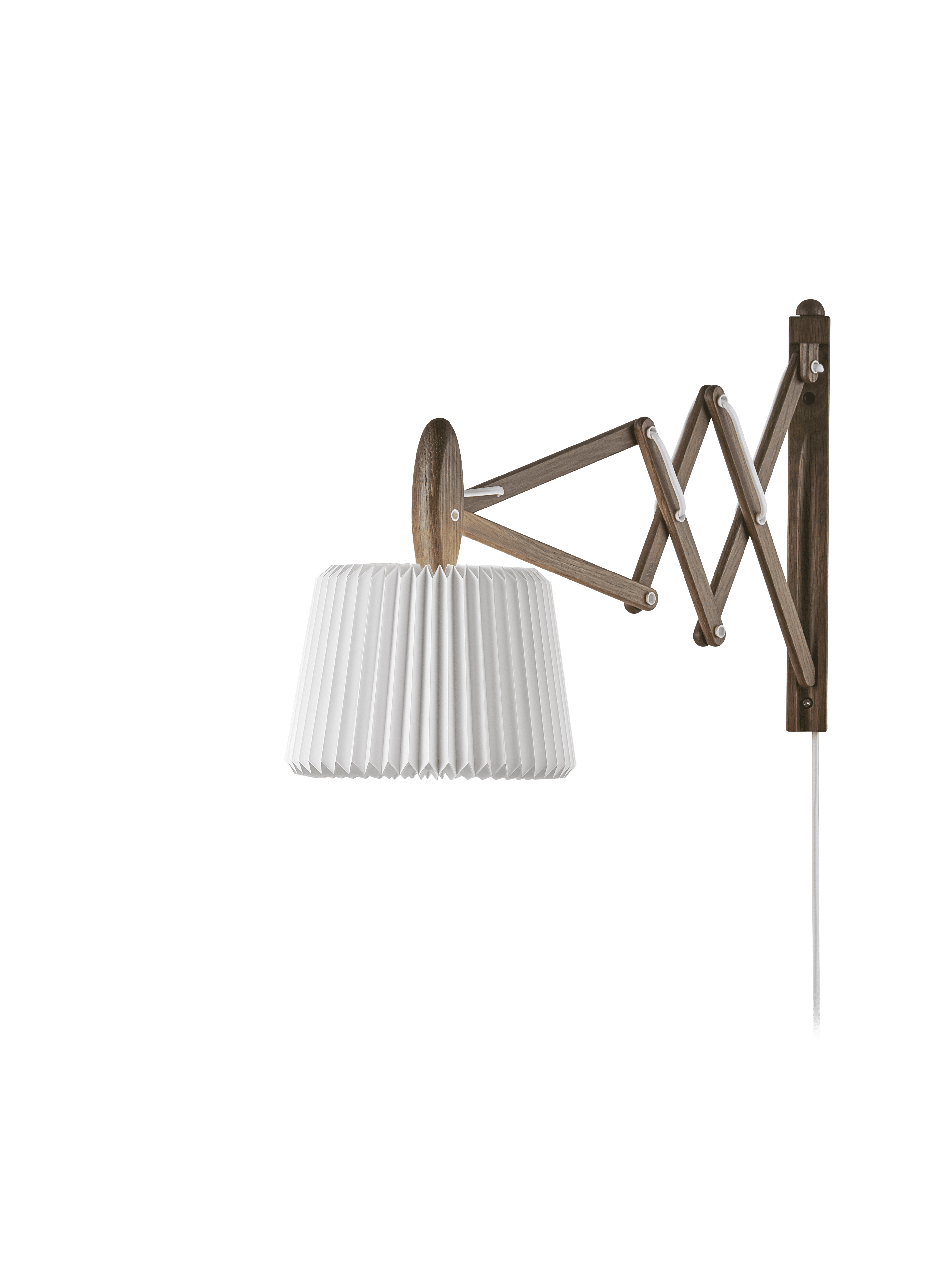 Lampa ścienna MODEL 223 120 SAX biały z ciemną dębową podstawą