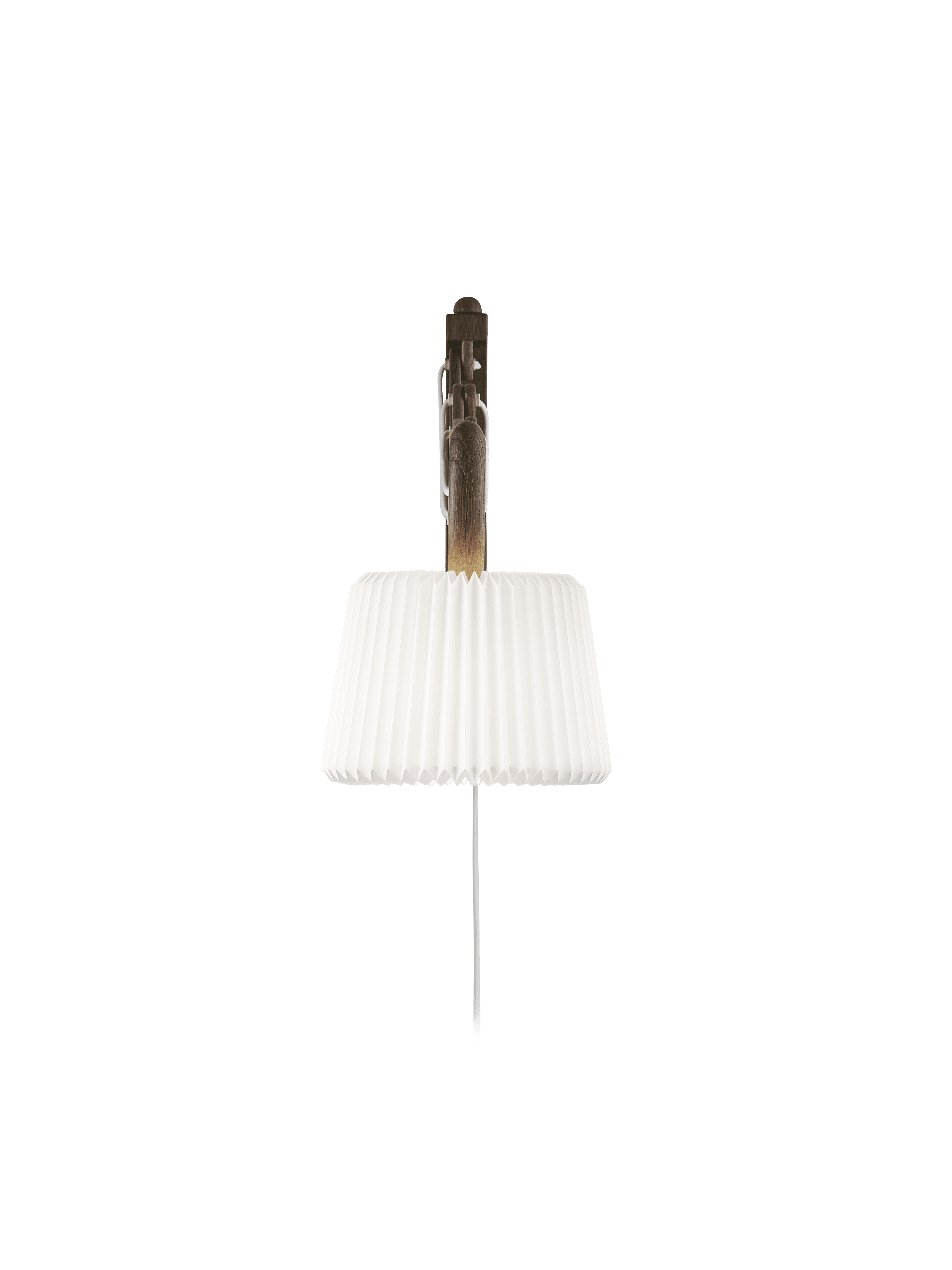 Lampa ścienna MODEL 223 120 SAX biały z ciemną dębową podstawą