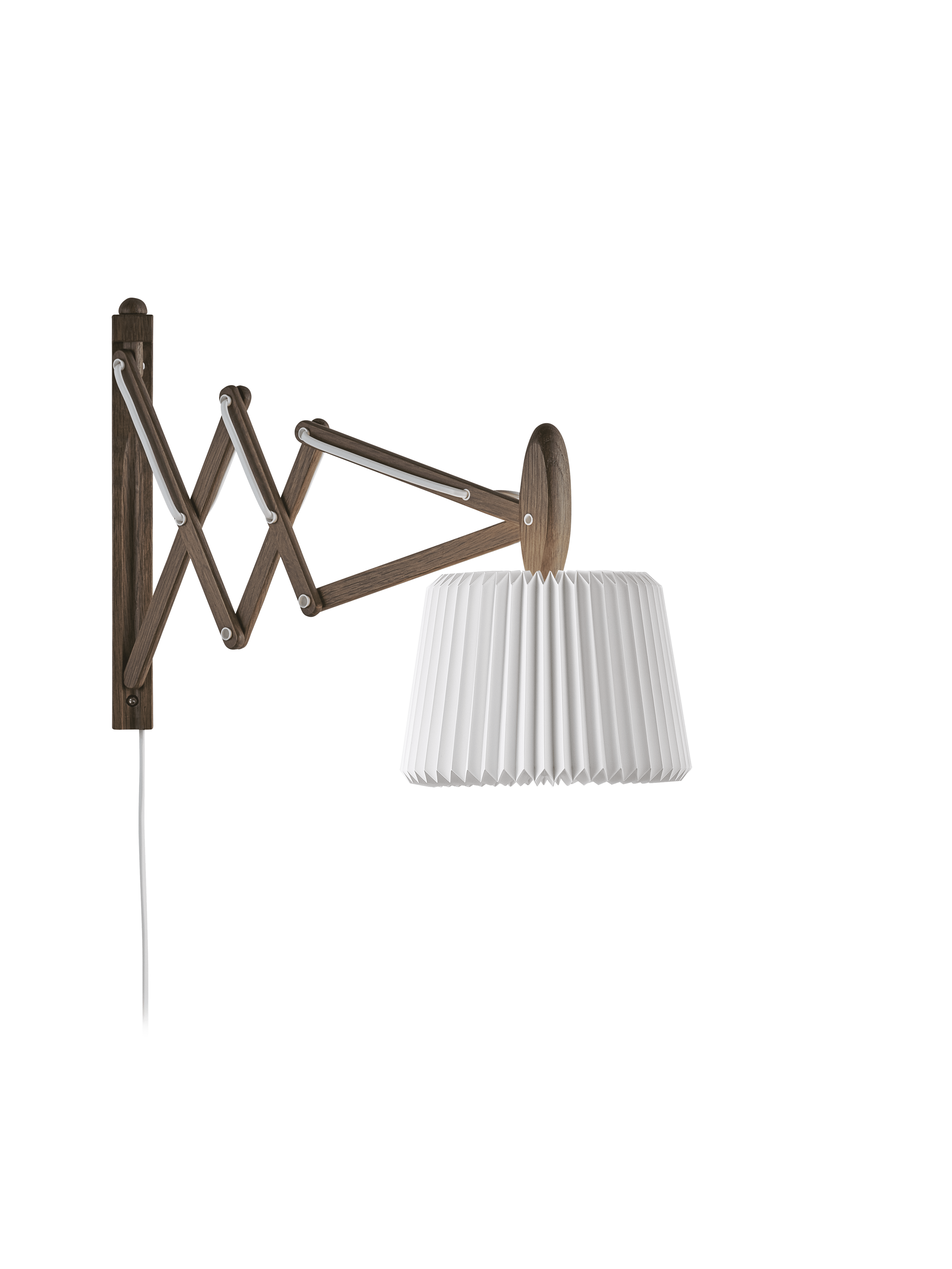 Lampa ścienna MODEL 223 120 SAX biały z ciemną dębową podstawą