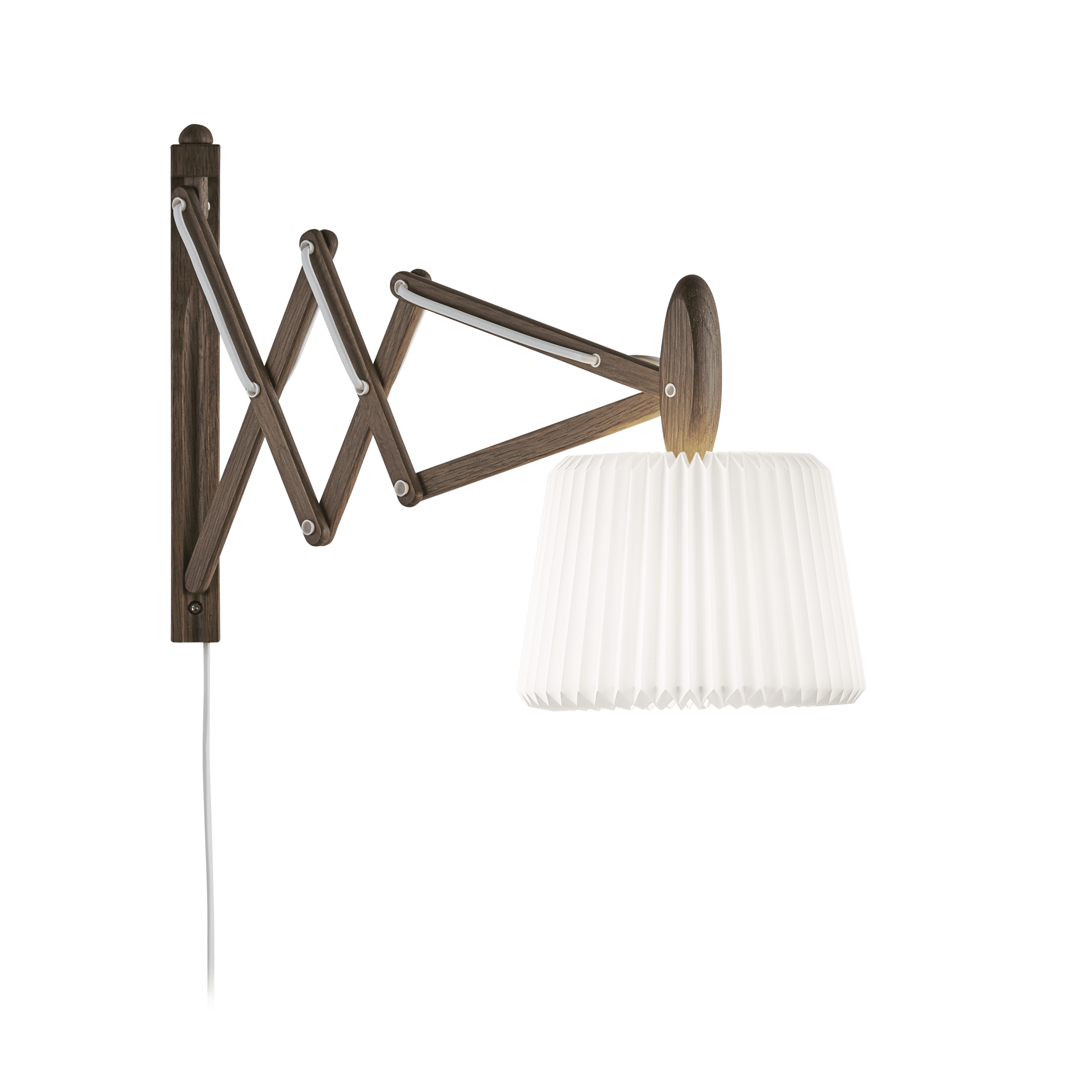 Lampa ścienna MODEL 223 120 SAX biały z ciemną dębową podstawą