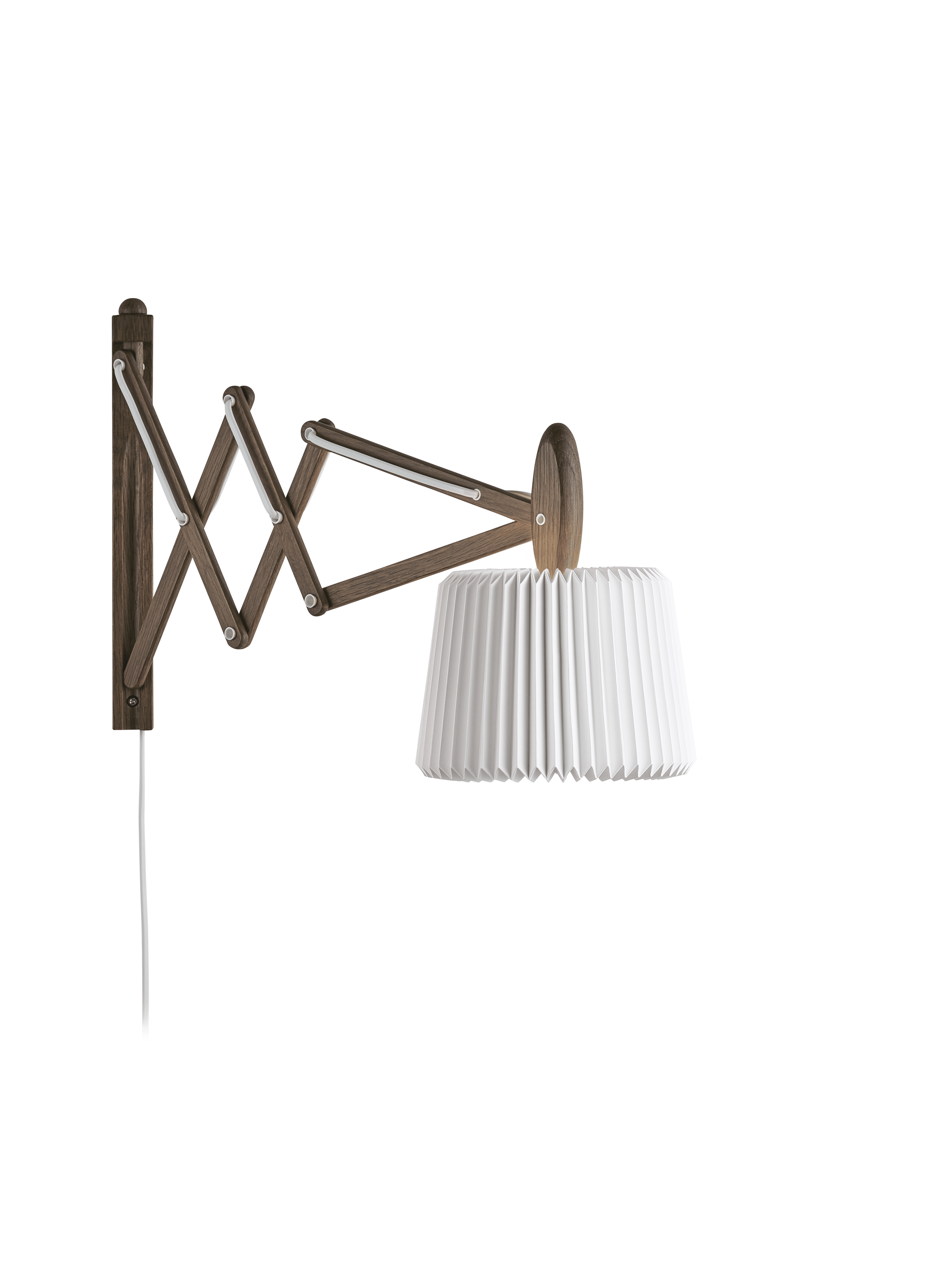 Lampa ścienna MODEL 223 120 SAX biały z ciemną dębową podstawą