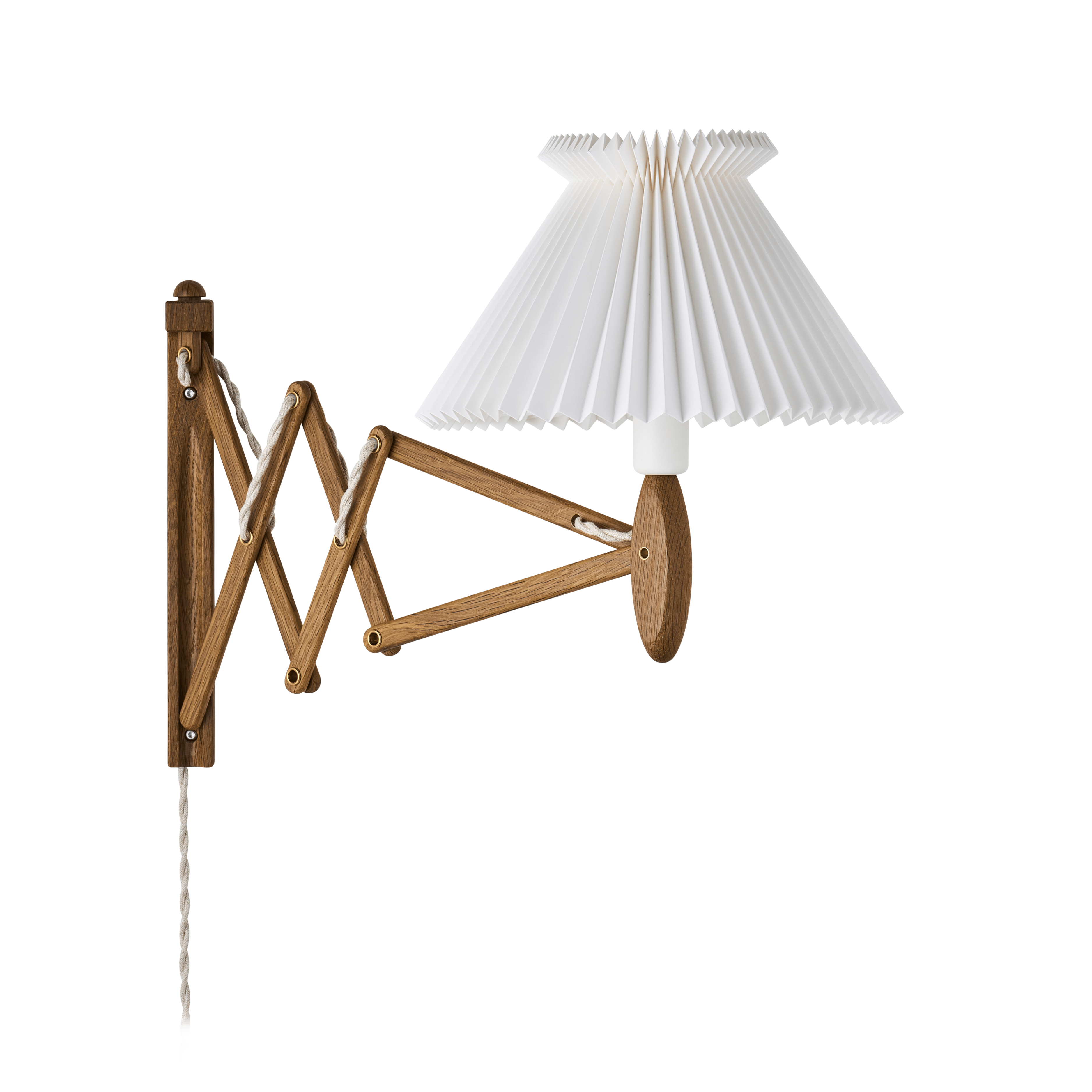 Lampa ścienna MODEL 224 6/21 SAX ANNIVERSARY biały z ciemną dębową podstawą