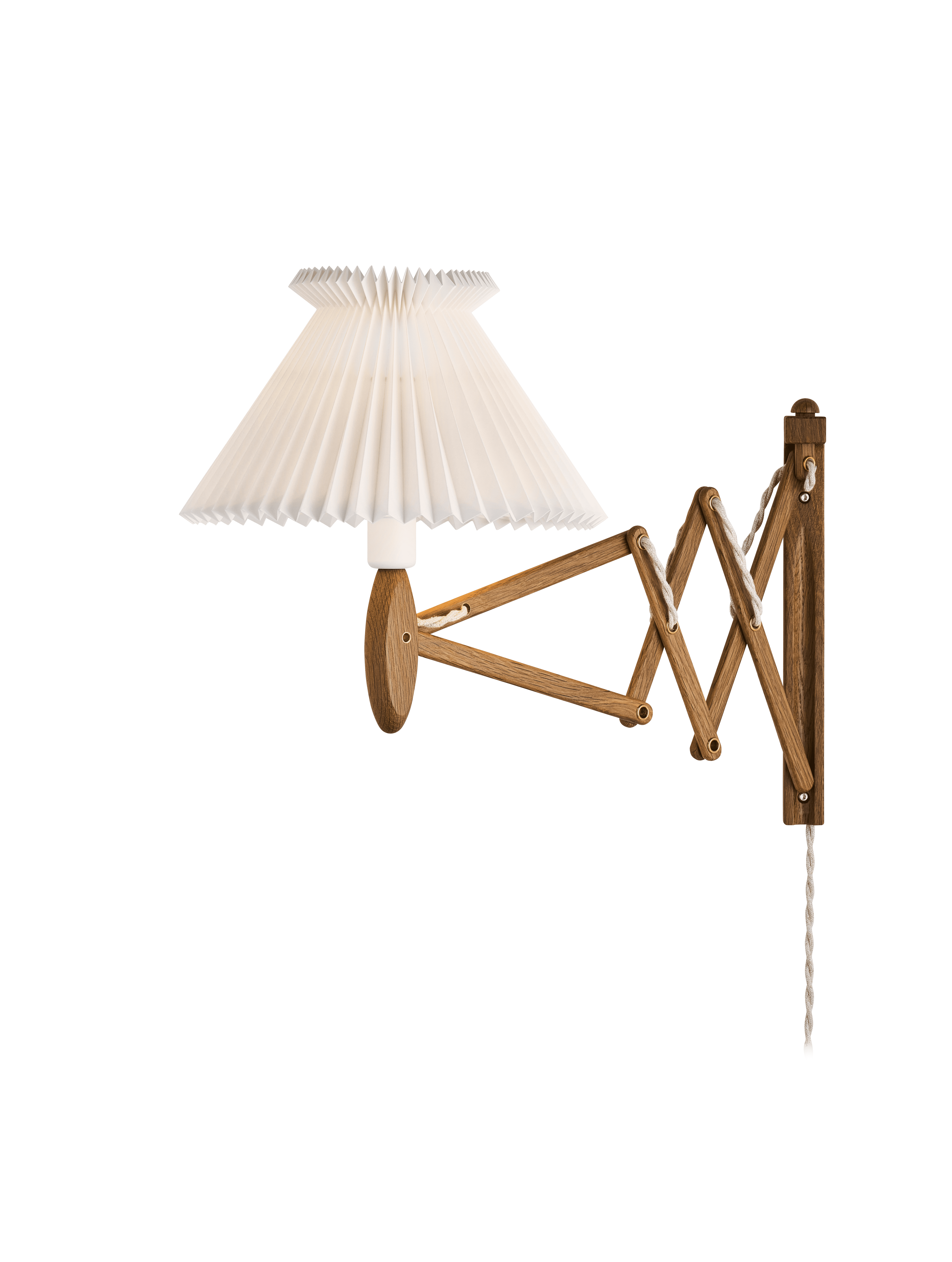 Lampa ścienna MODEL 224 6/21 SAX ANNIVERSARY biały z ciemną dębową podstawą