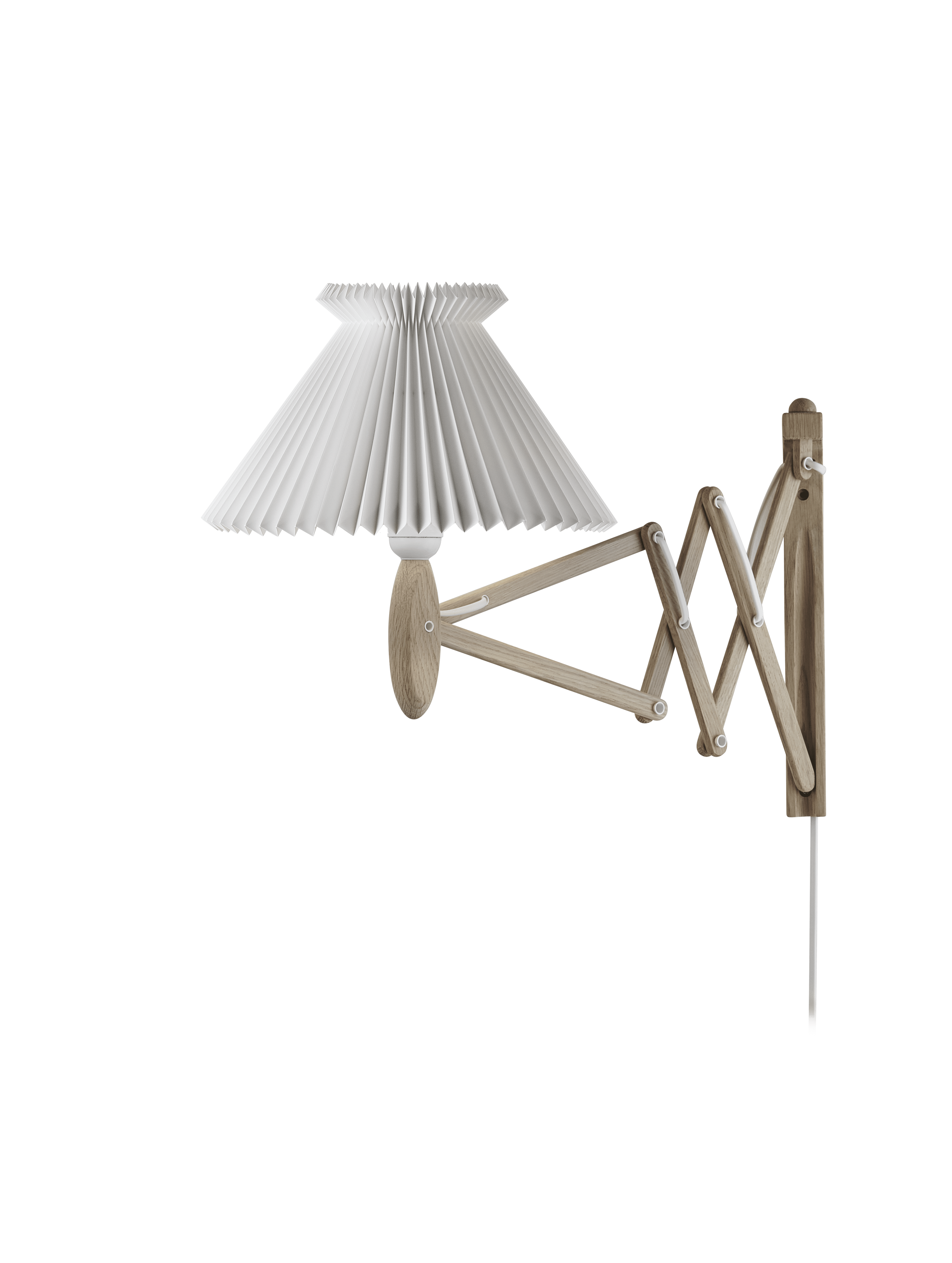 Lampa ścienna MODEL 224 6/17 SAX biały z jasną dębową podstawą