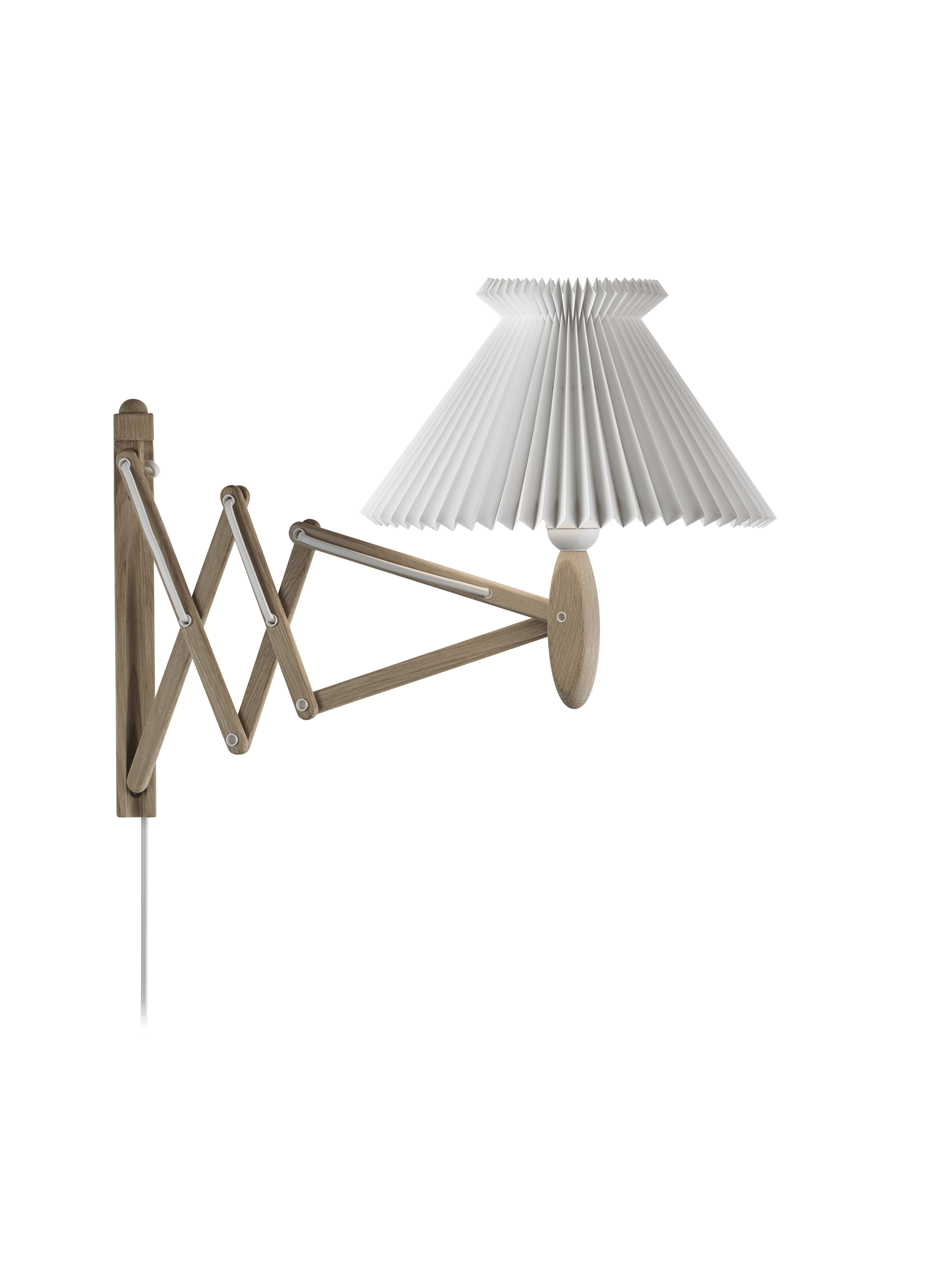 Lampa ścienna MODEL 224 6/17 SAX biały z jasną dębową podstawą