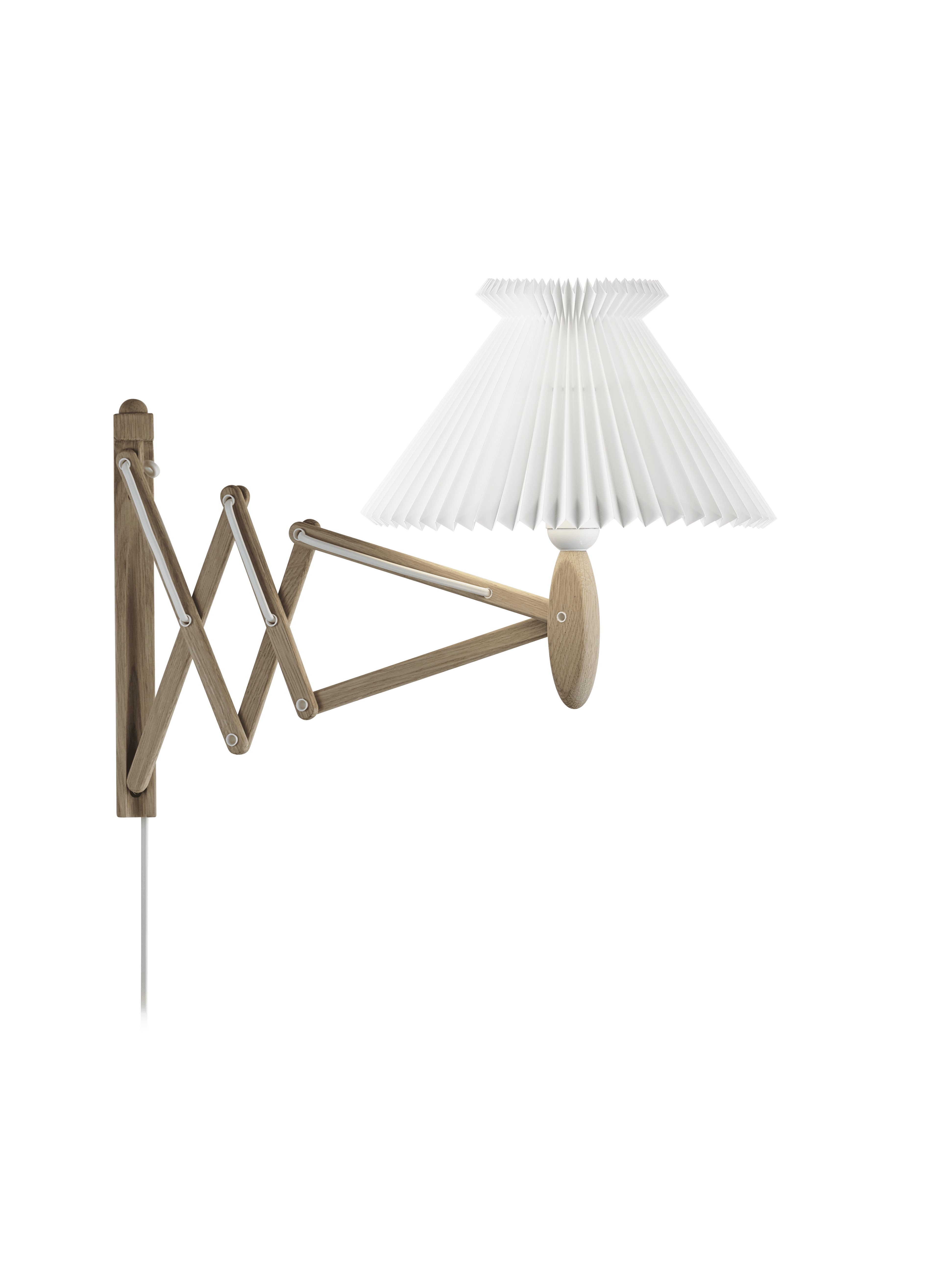 Lampa ścienna MODEL 224 6/17 SAX biały z jasną dębową podstawą