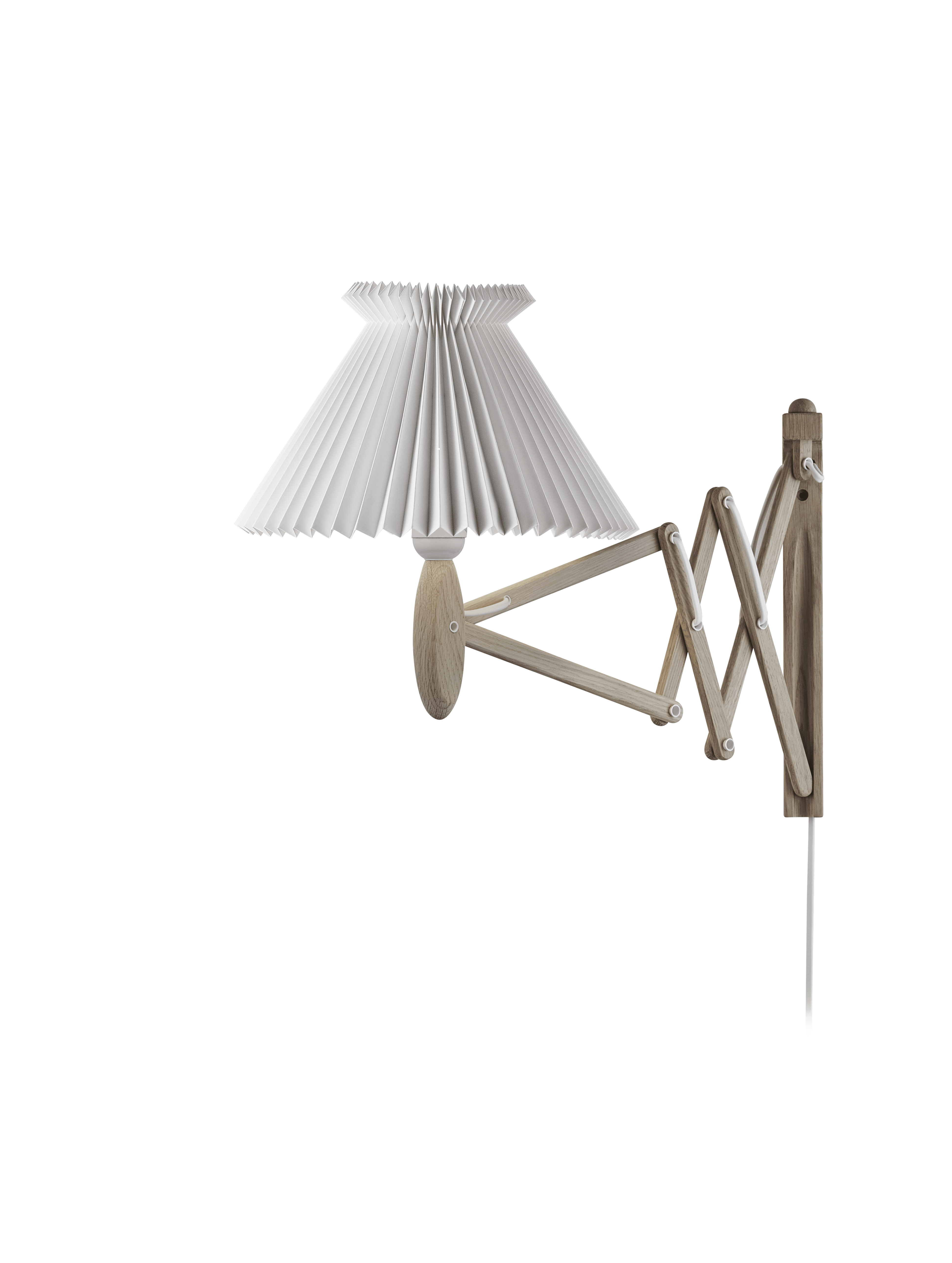 Lampa ścienna MODEL 224 6/17 SAX biały z jasną dębową podstawą