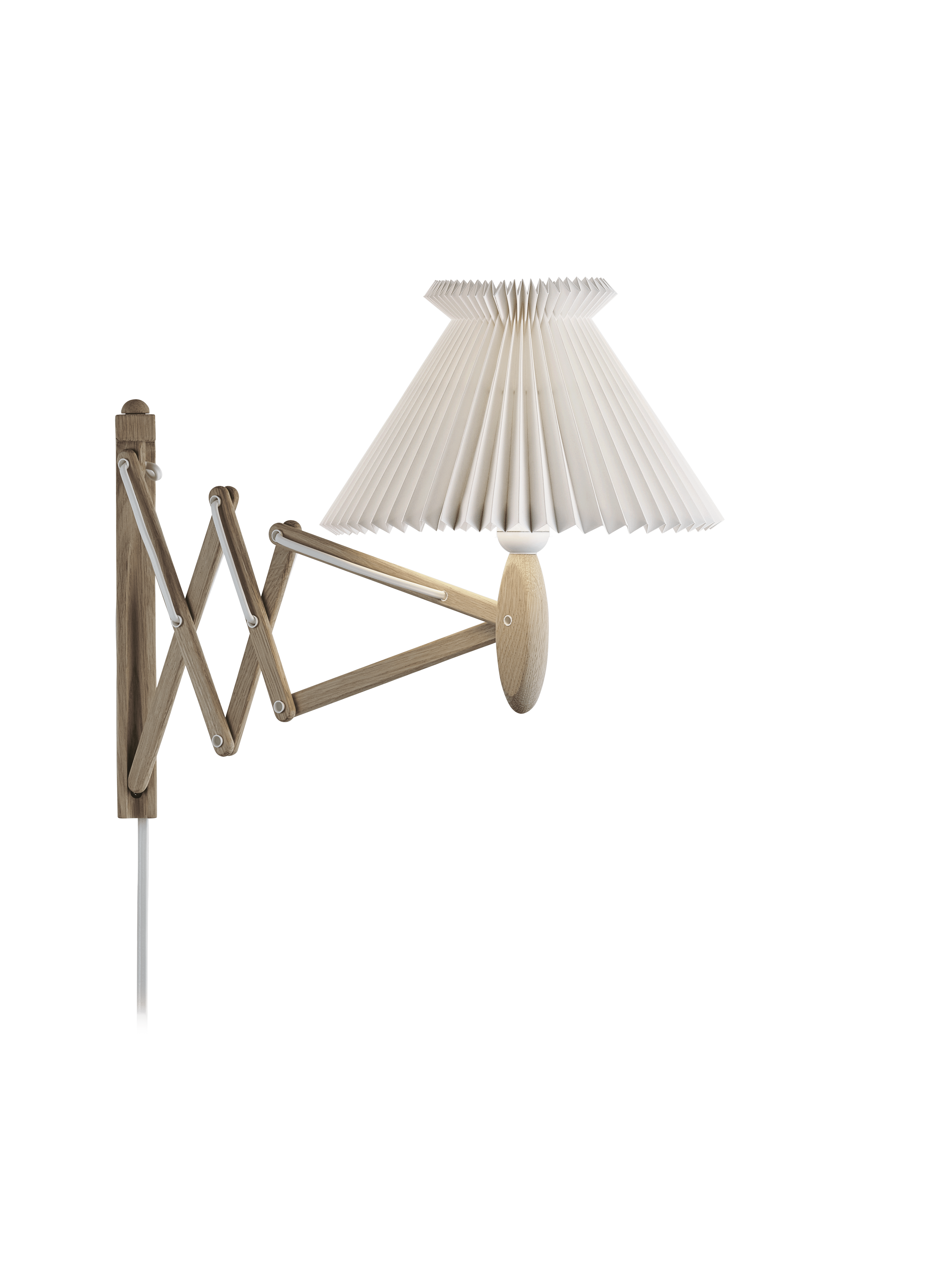 Lampa ścienna MODEL 224 6/17 SAX biały z jasną dębową podstawą
