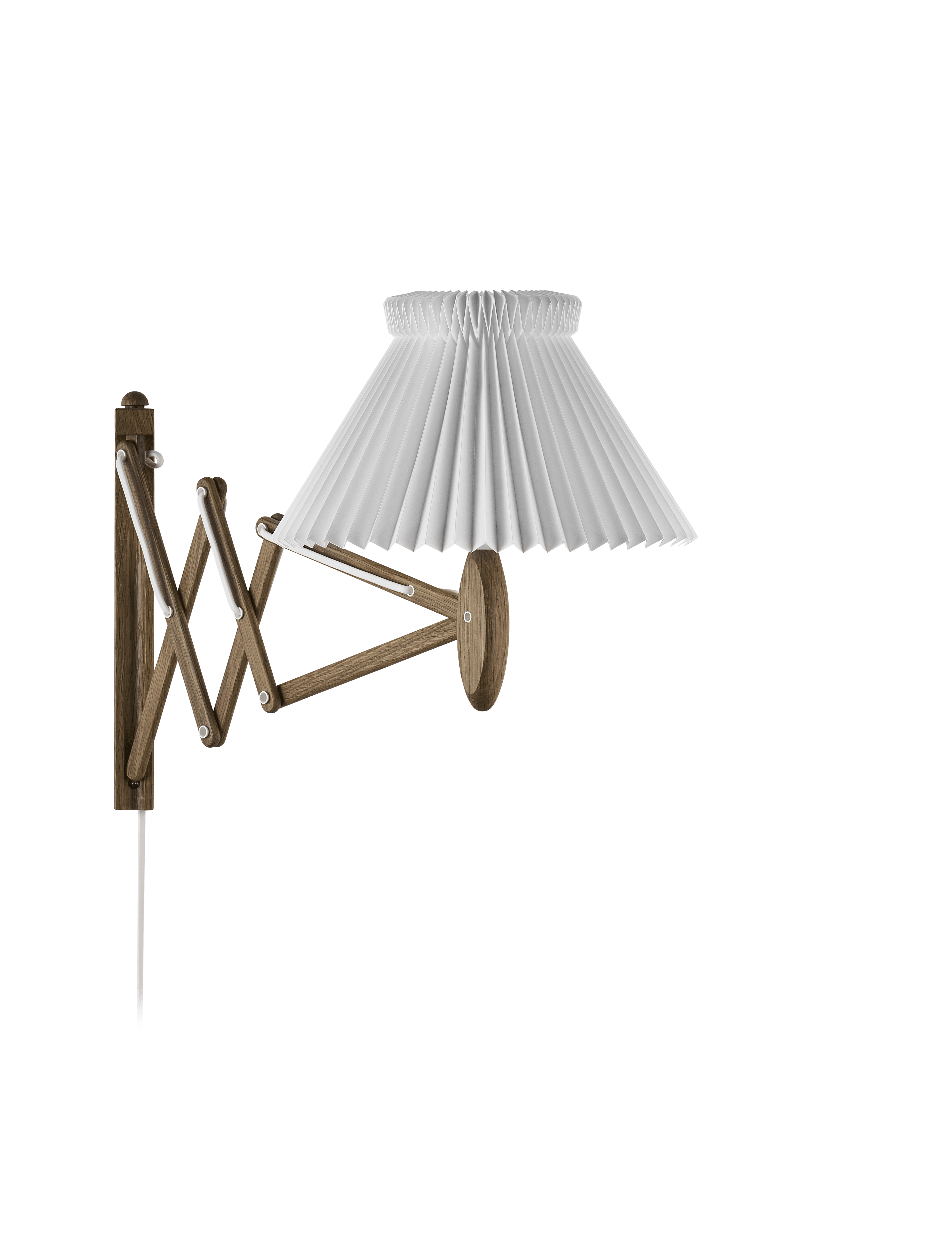 Lampa ścienna MODEL 224 1/17 SAX biały z ciemną dębową podstawą