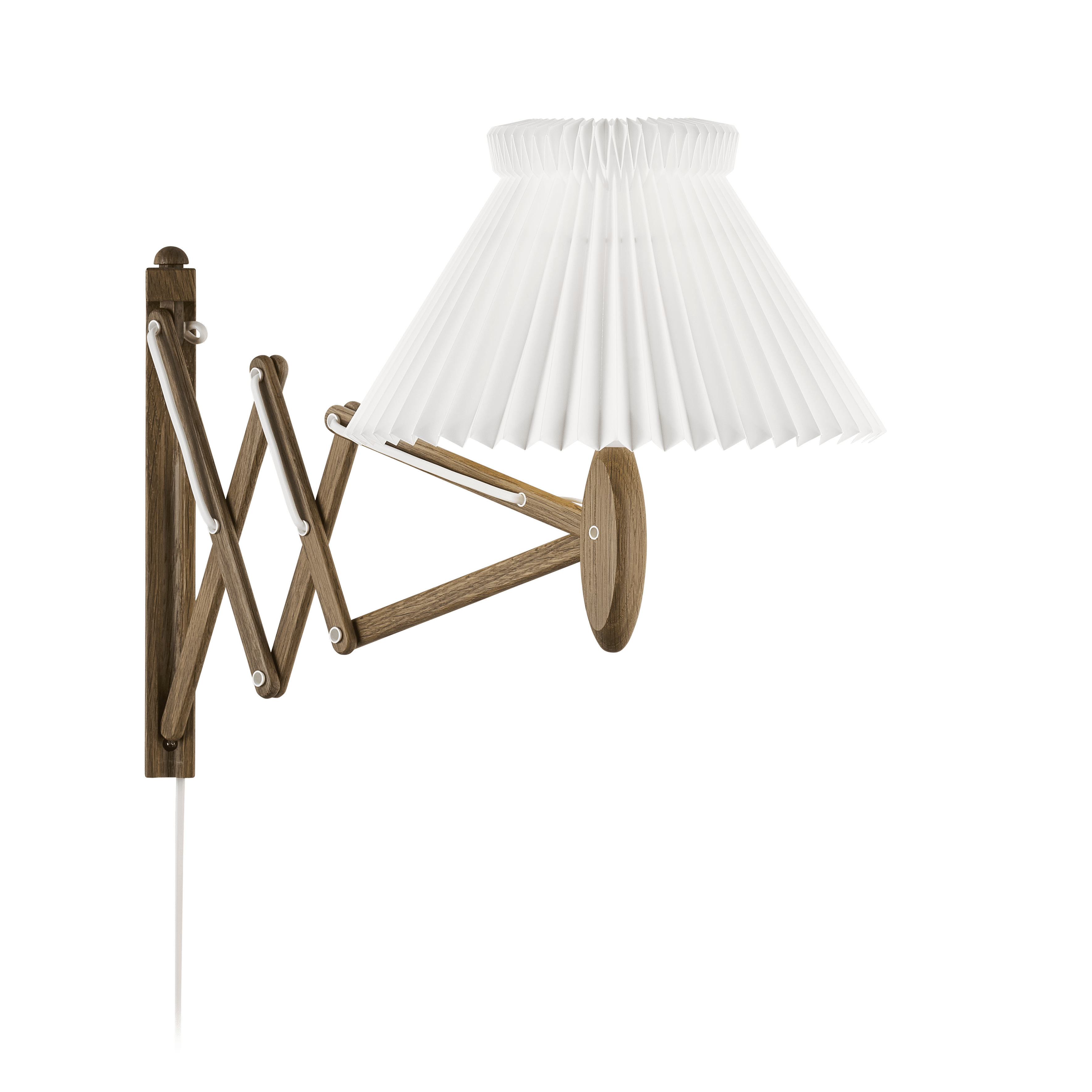 Lampa ścienna MODEL 224 1/17 SAX biały z ciemną dębową podstawą