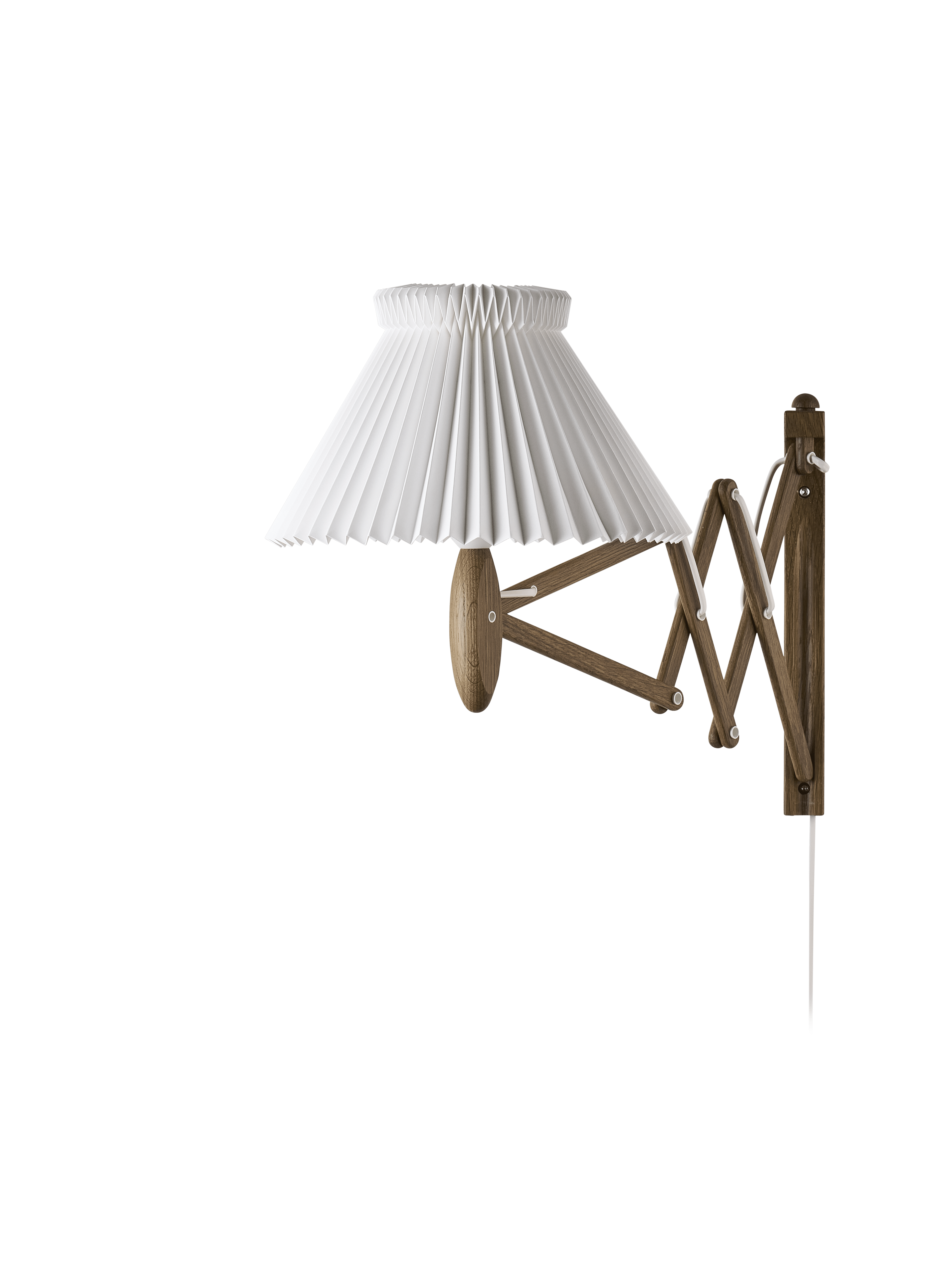Lampa ścienna MODEL 224 1/17 SAX biały z ciemną dębową podstawą