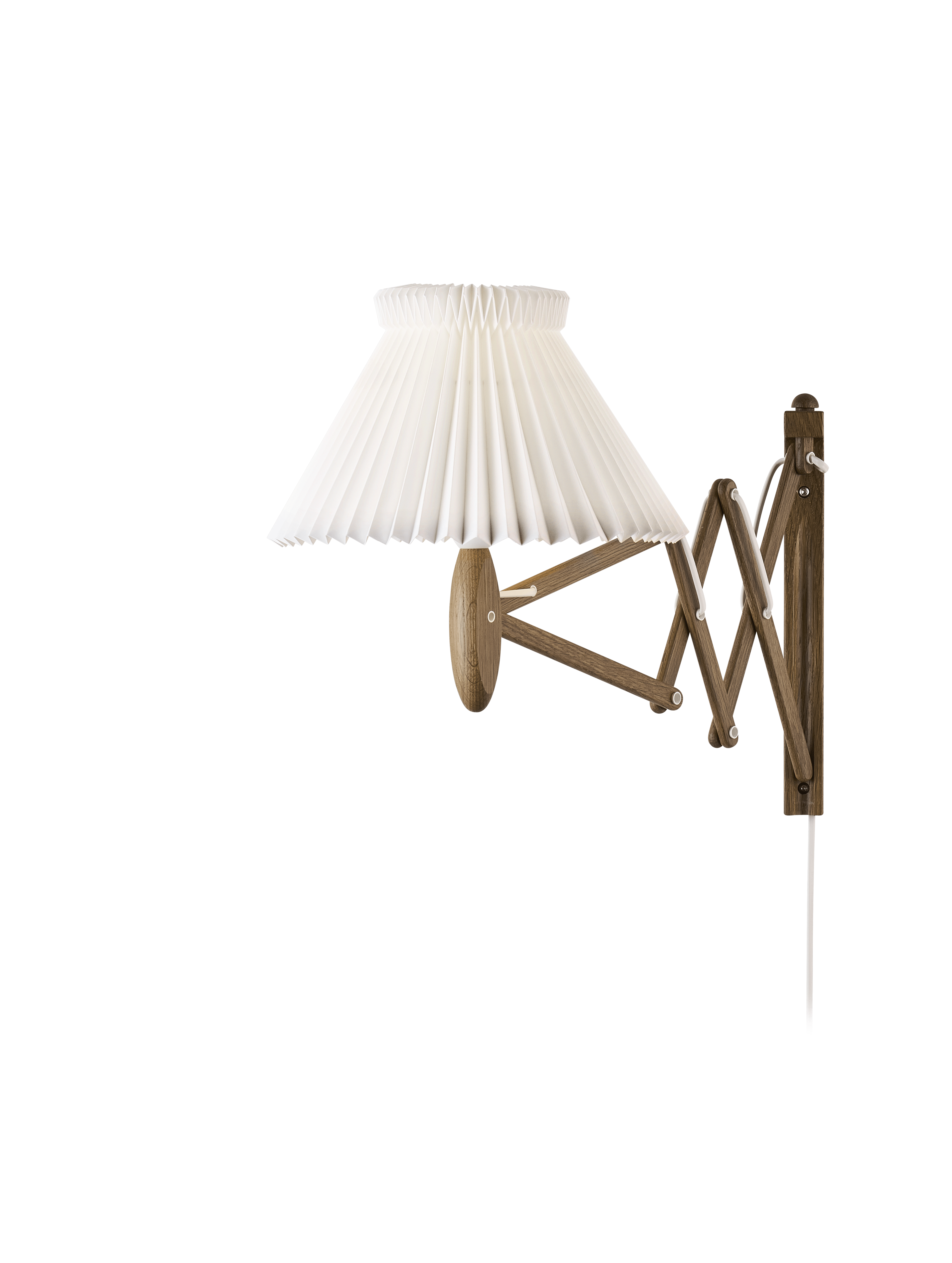 Lampa ścienna MODEL 224 1/17 SAX biały z ciemną dębową podstawą