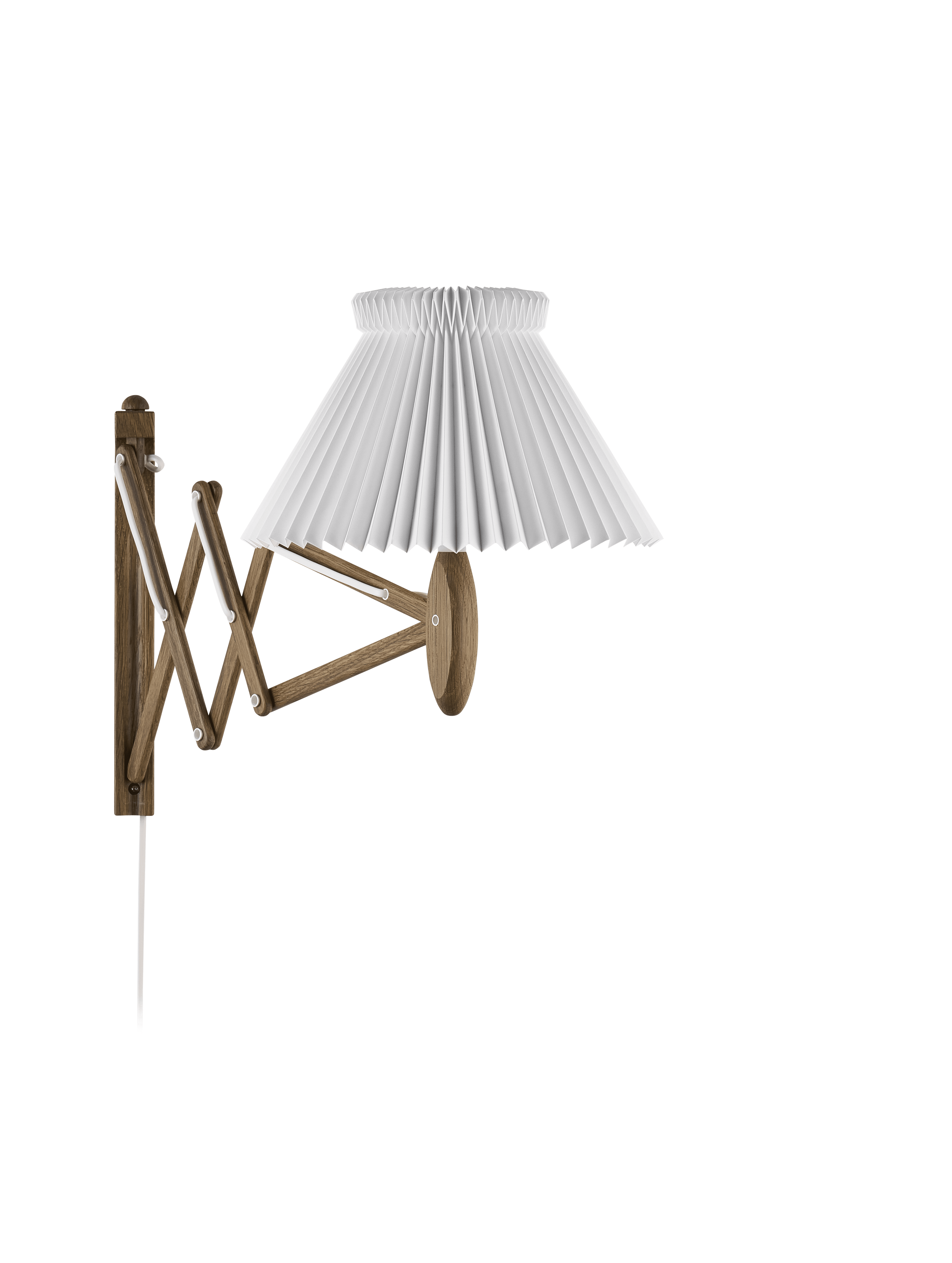 Lampa ścienna MODEL 224 1/17 SAX biały z ciemną dębową podstawą