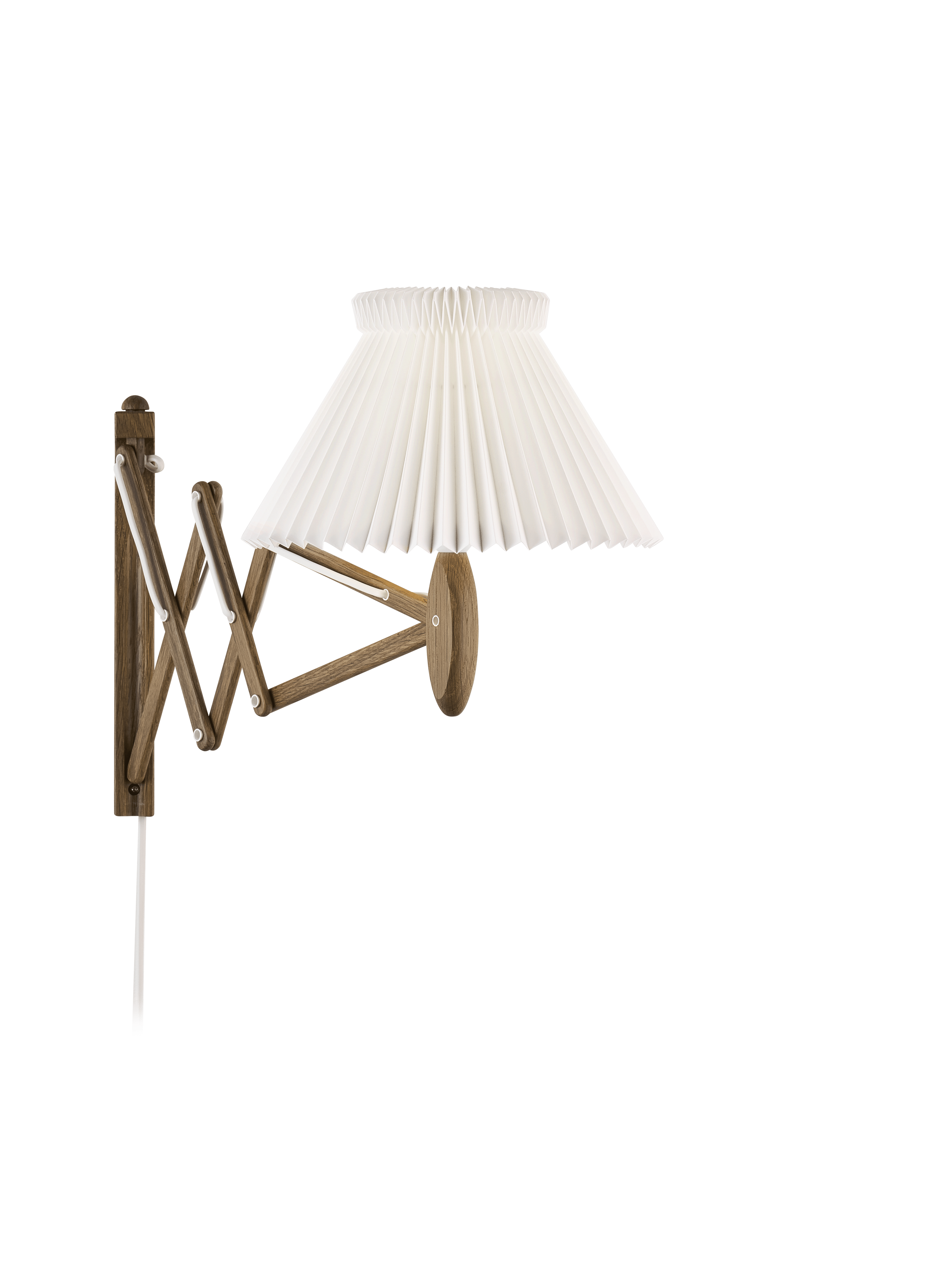 Lampa ścienna MODEL 224 1/17 SAX biały z ciemną dębową podstawą