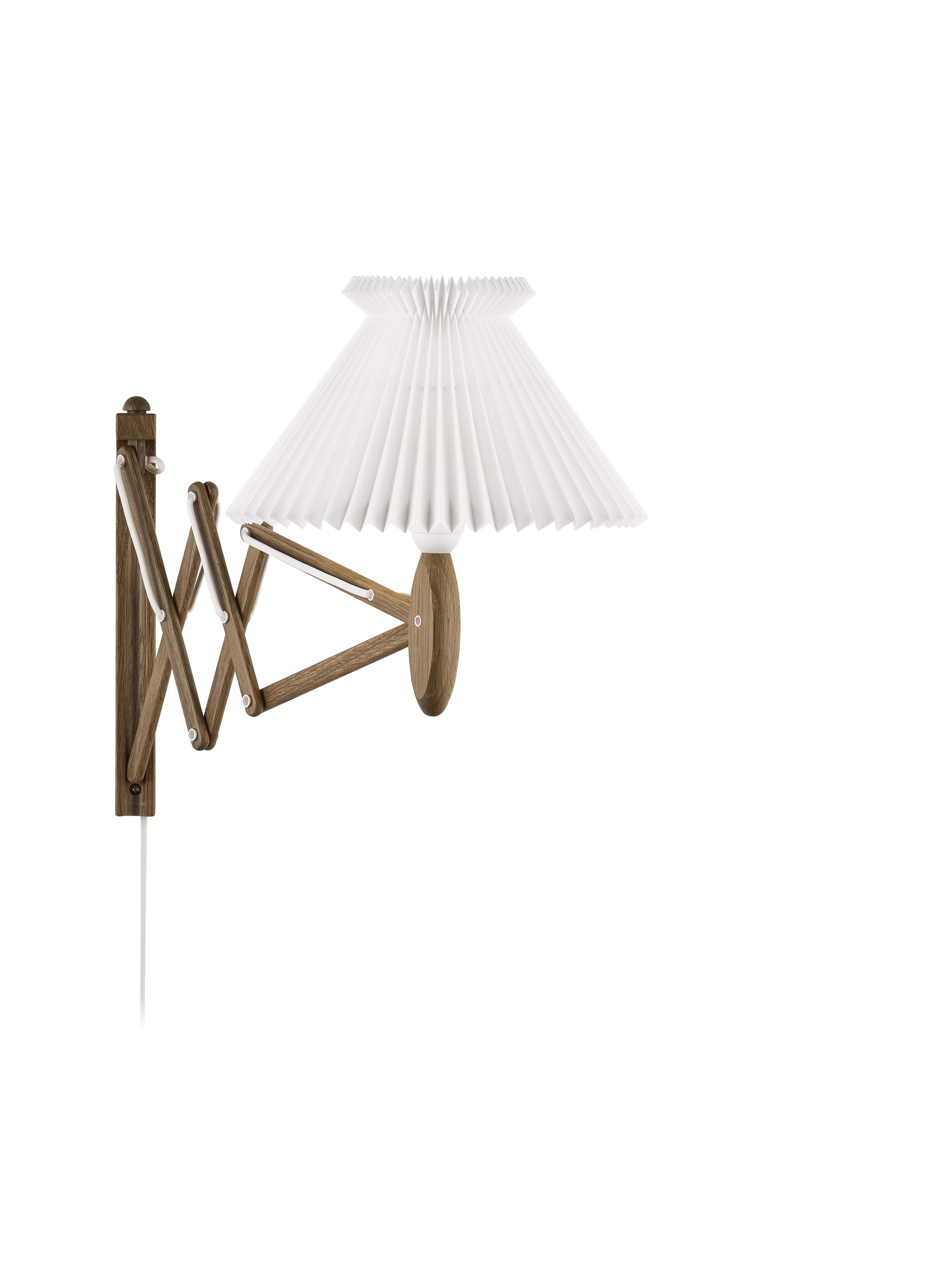 Lampa ścienna MODEL 224 6/17 SAX biały z ciemną dębową podstawą