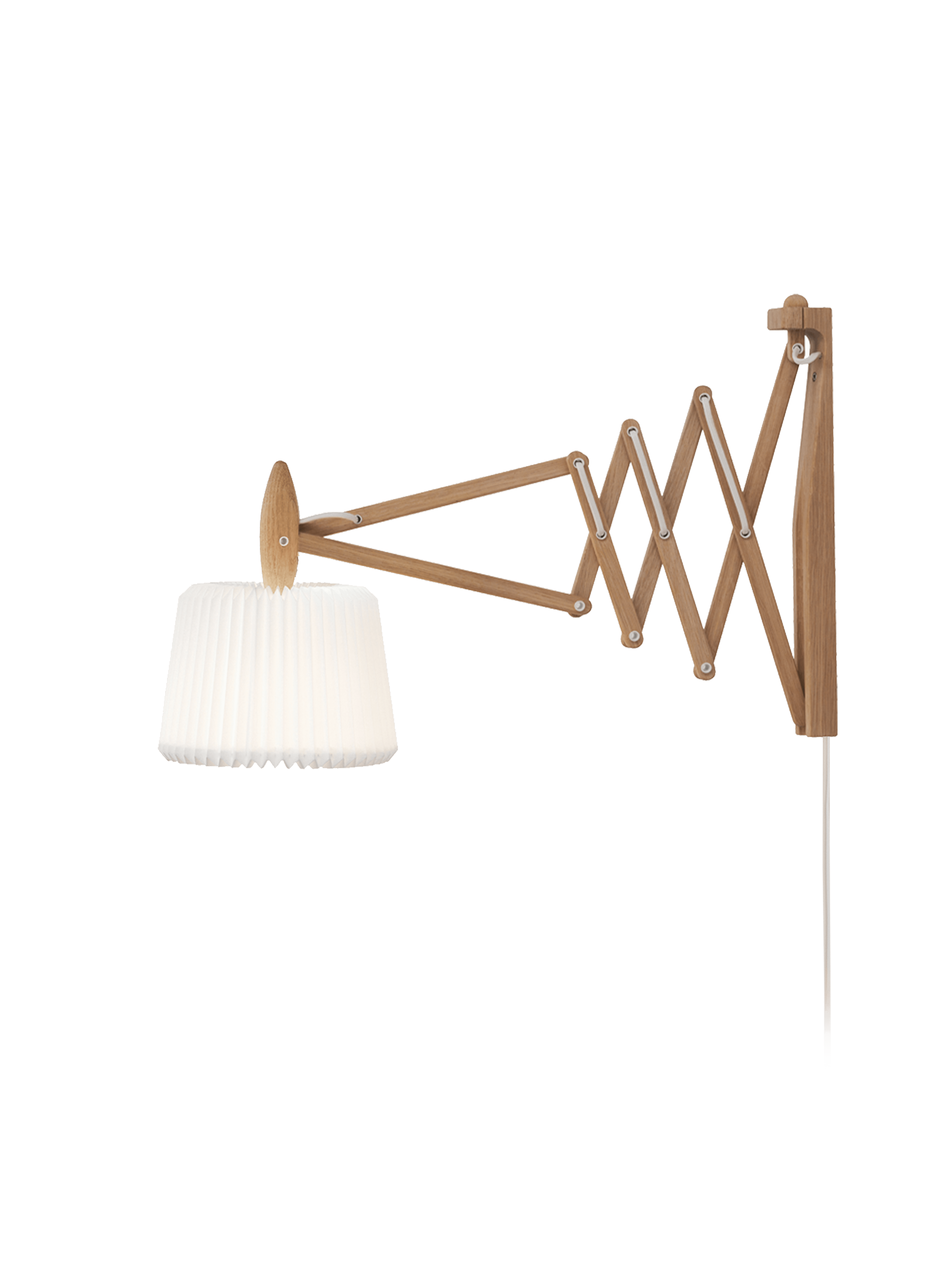Lampa ścienna MODEL 233 120 SAX biały z jasną dębową podstawą