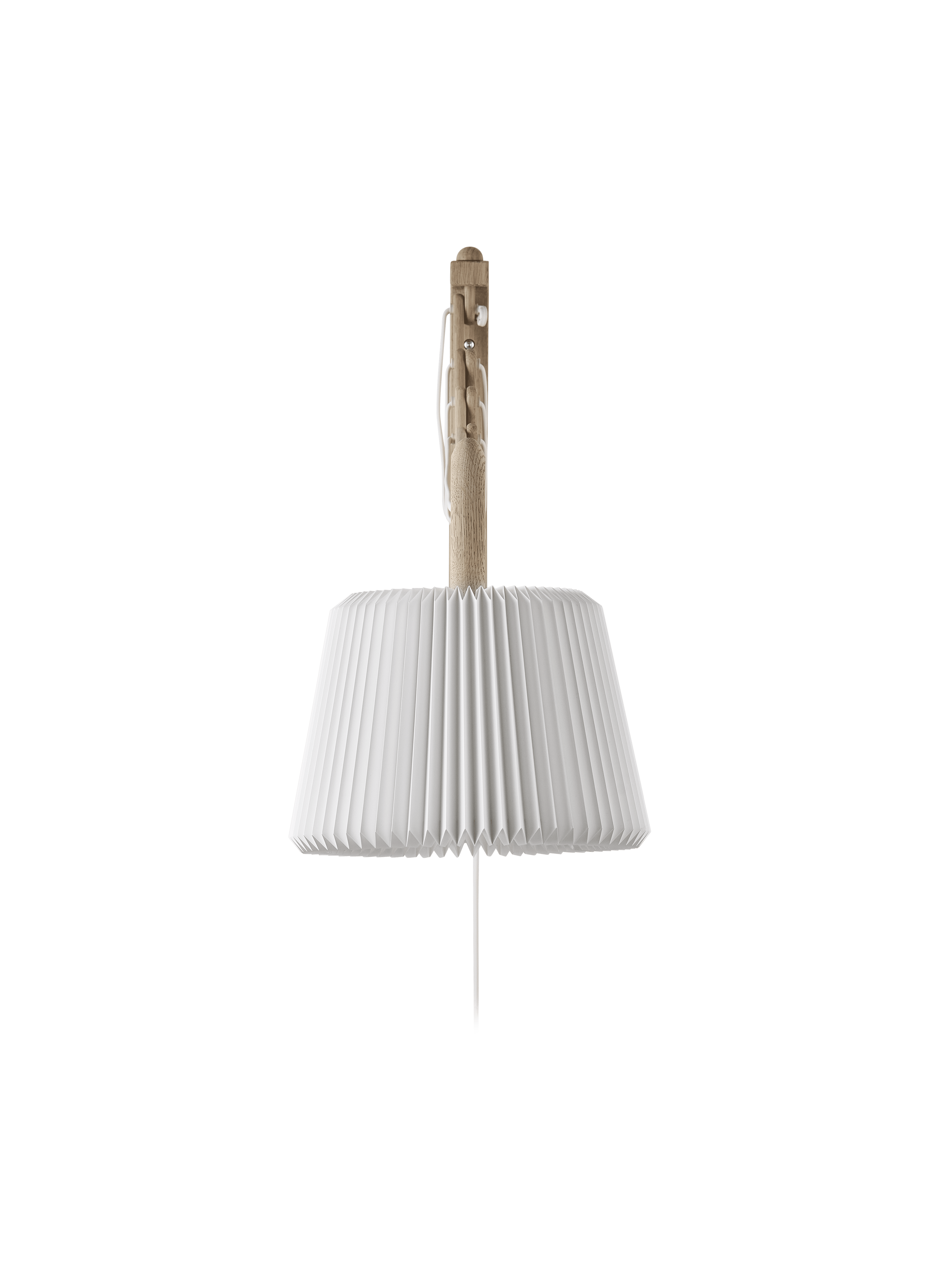Lampa ścienna MODEL 233 120 SAX biały z jasną dębową podstawą