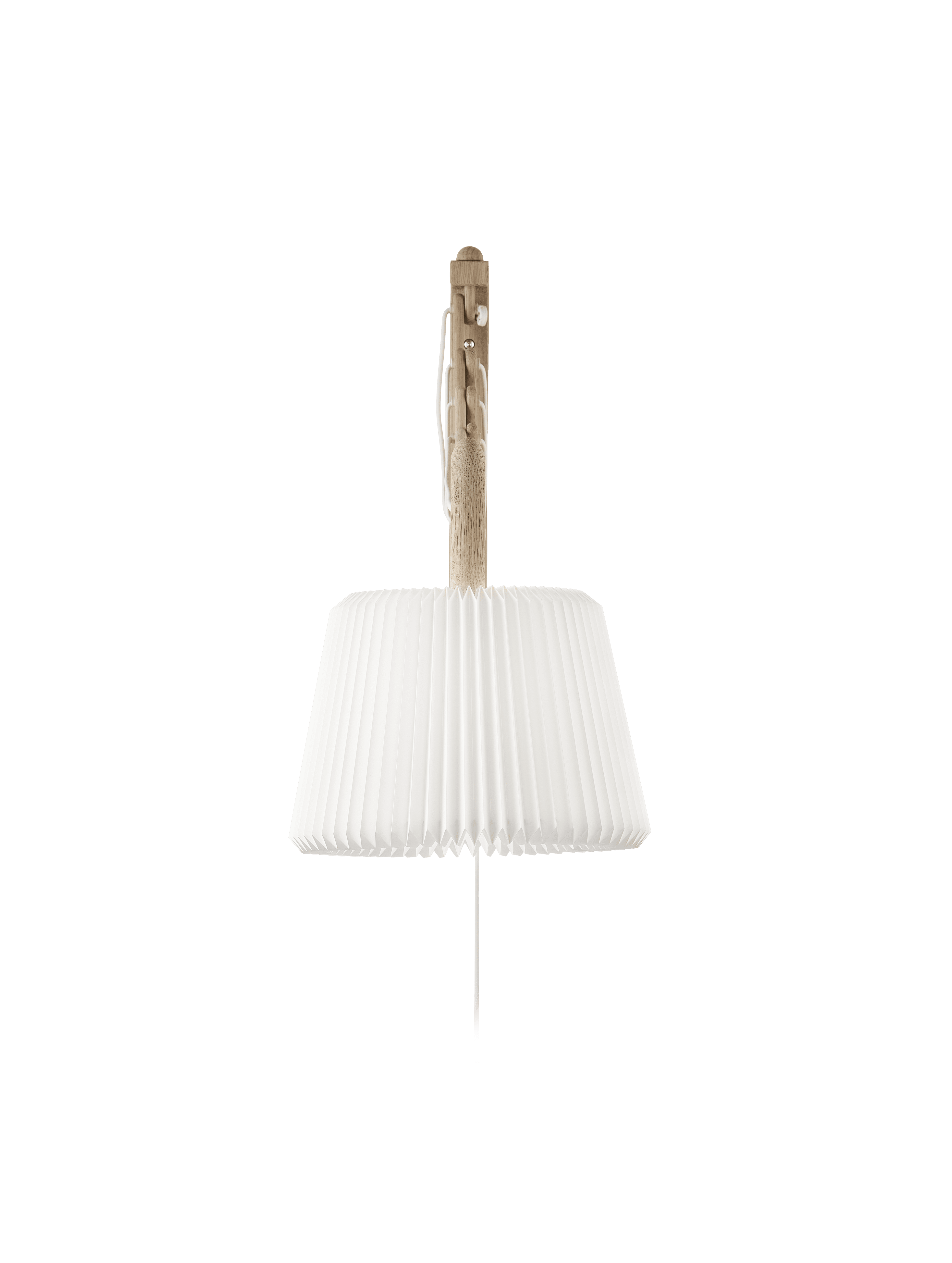 Lampa ścienna MODEL 233 120 SAX biały z jasną dębową podstawą