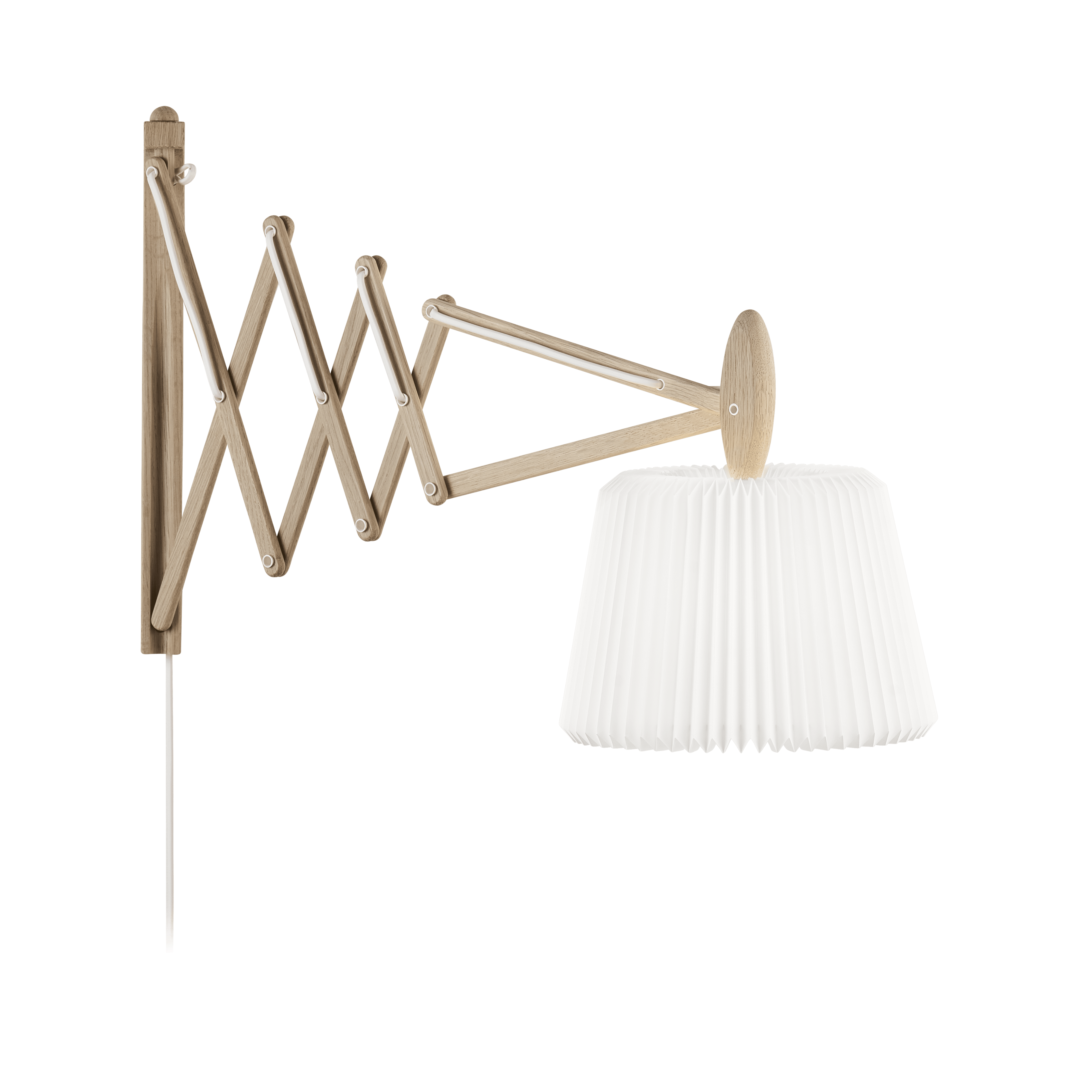 Lampa ścienna MODEL 233 120 SAX biały z jasną dębową podstawą