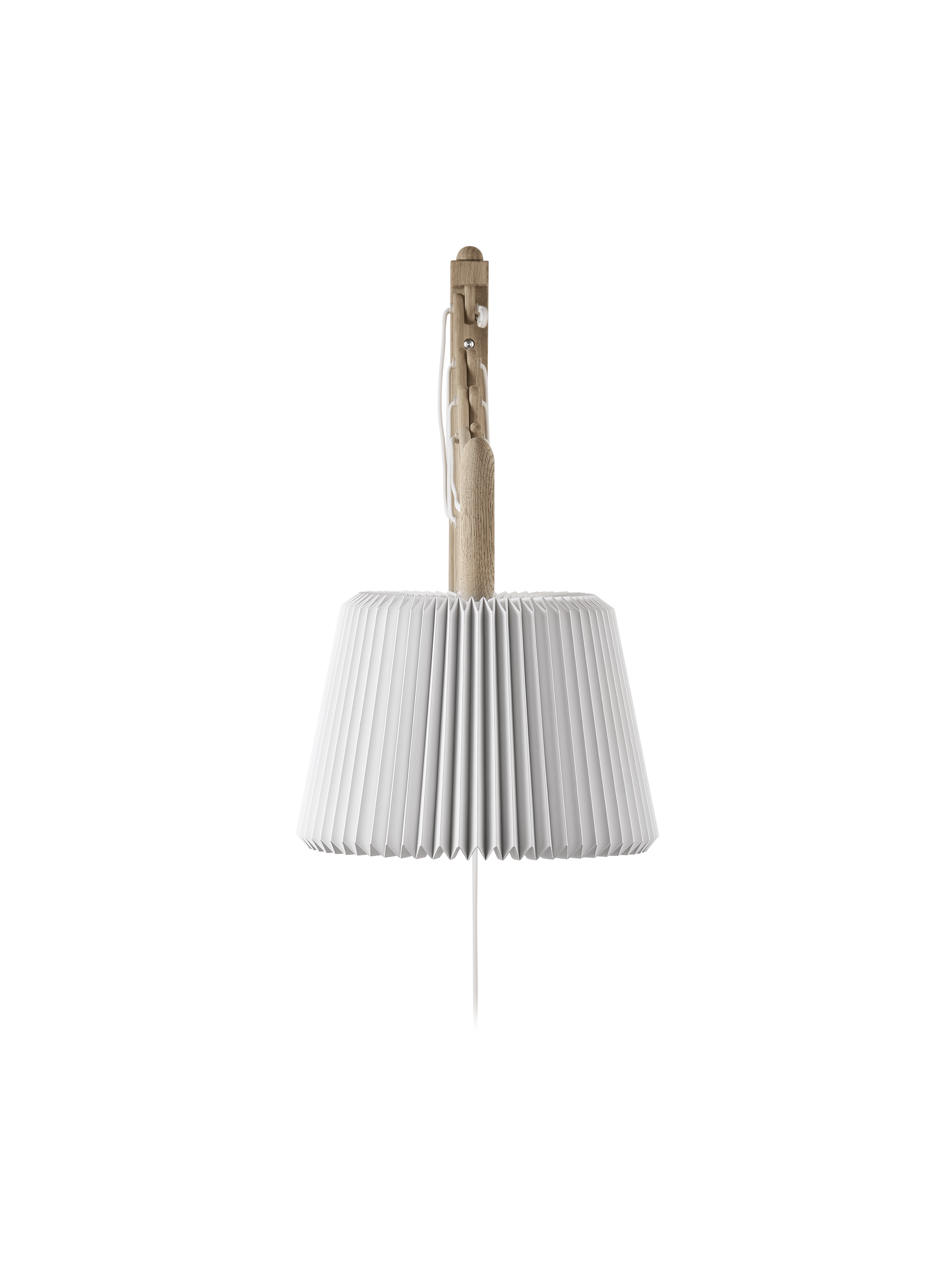 Lampa ścienna MODEL 233 120 SAX biały z jasną dębową podstawą